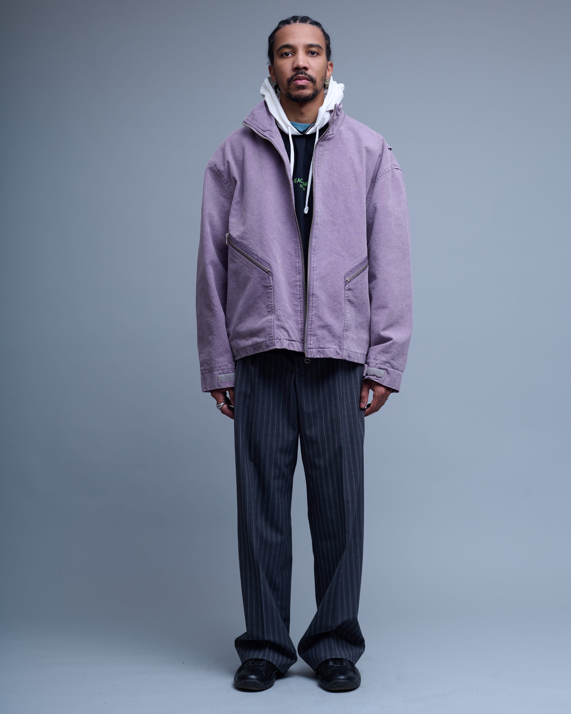 Washed Denim Flight Jacket