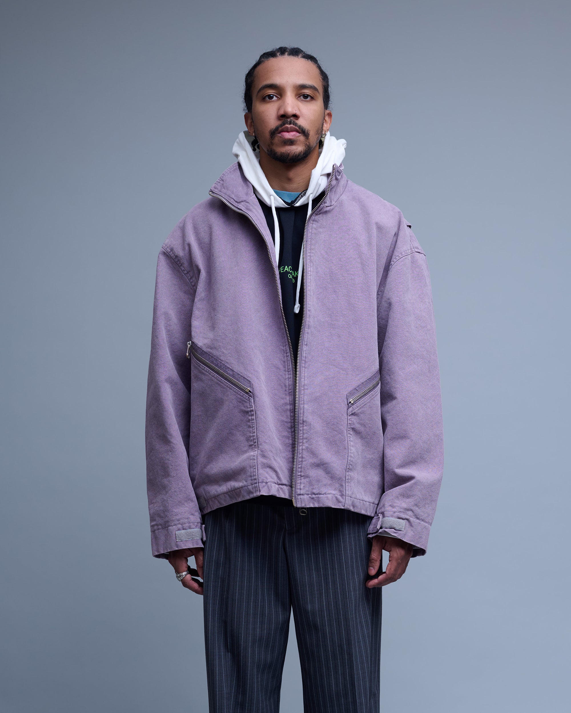 Washed Denim Flight Jacket