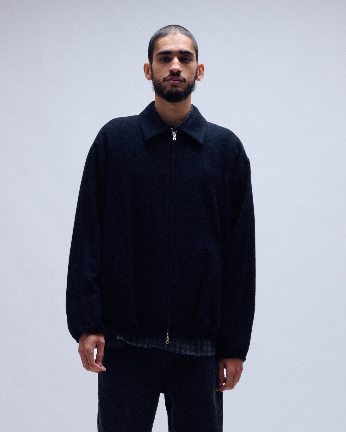 Wool Cashmere Fleece Light Zip Jacket