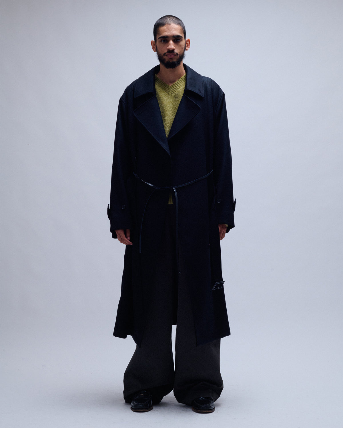 Wool Melton Oversized Double Breasted Coat