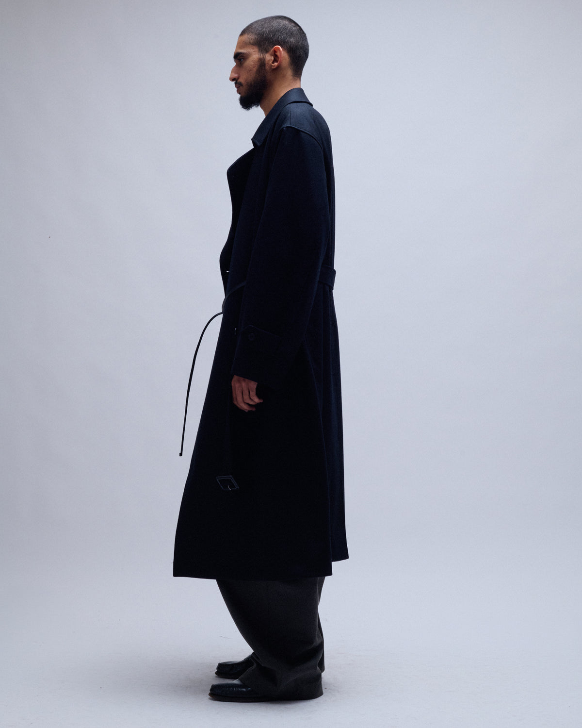 Wool Melton Oversized Double Breasted Coat