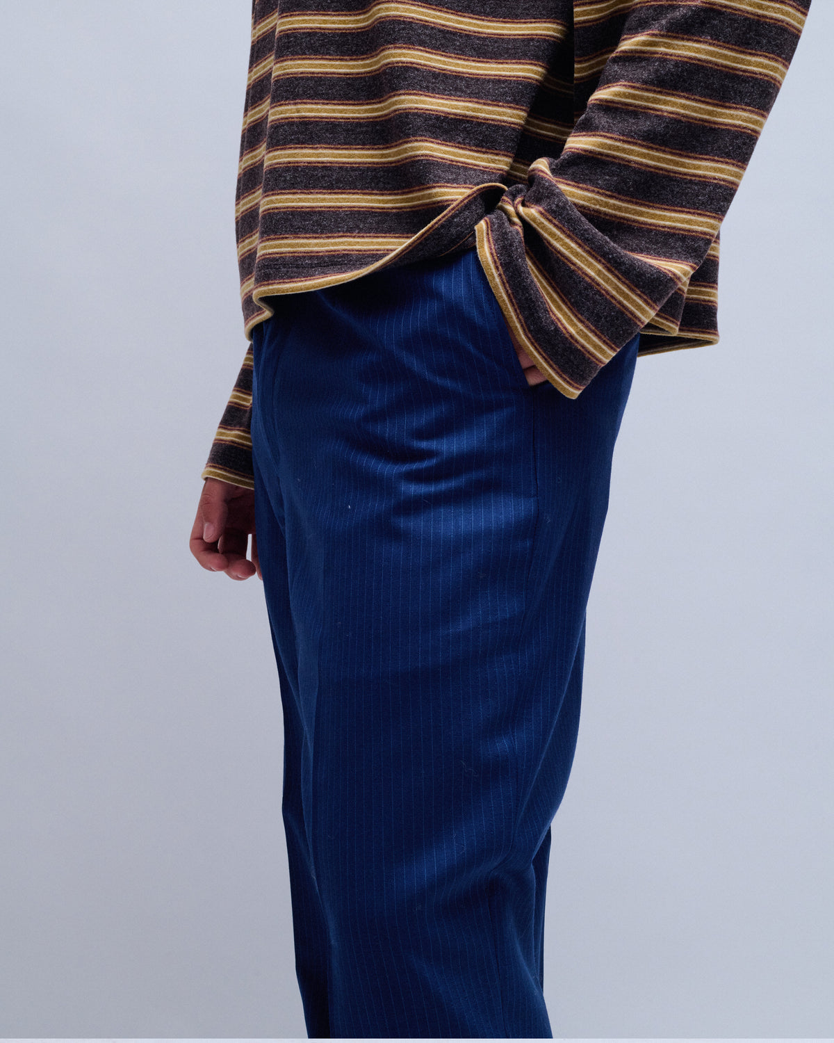 Wool Pinstripe Suit Pants