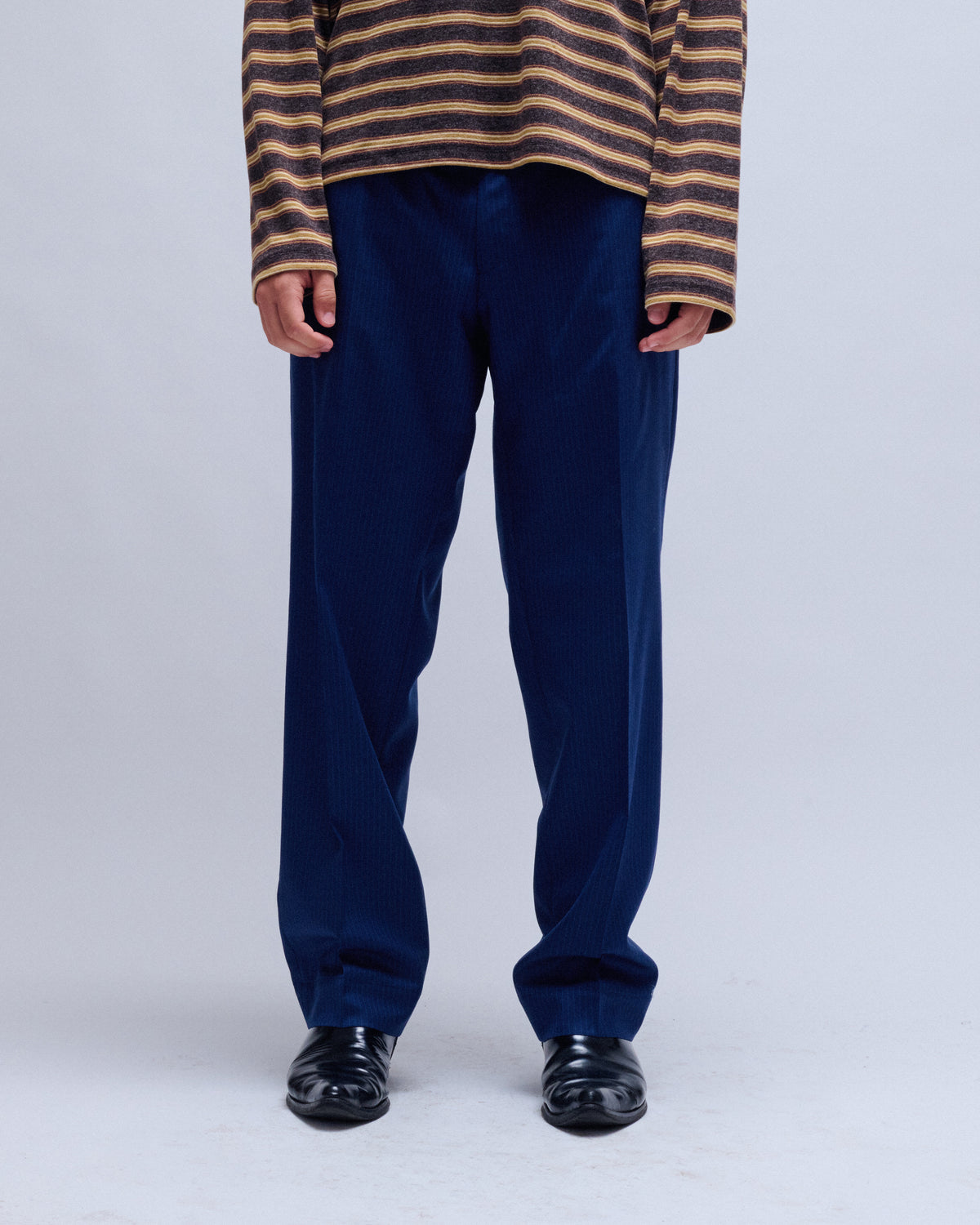 Wool Pinstripe Suit Pants