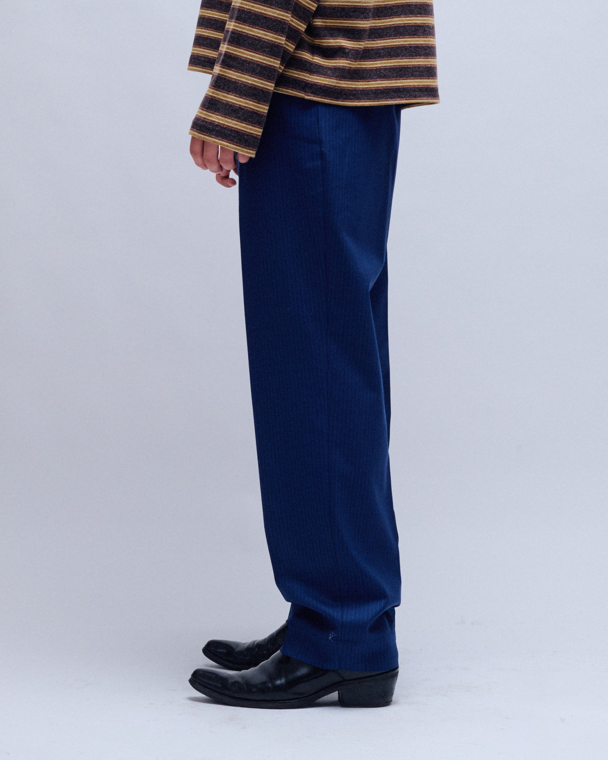 Wool Pinstripe Suit Pants