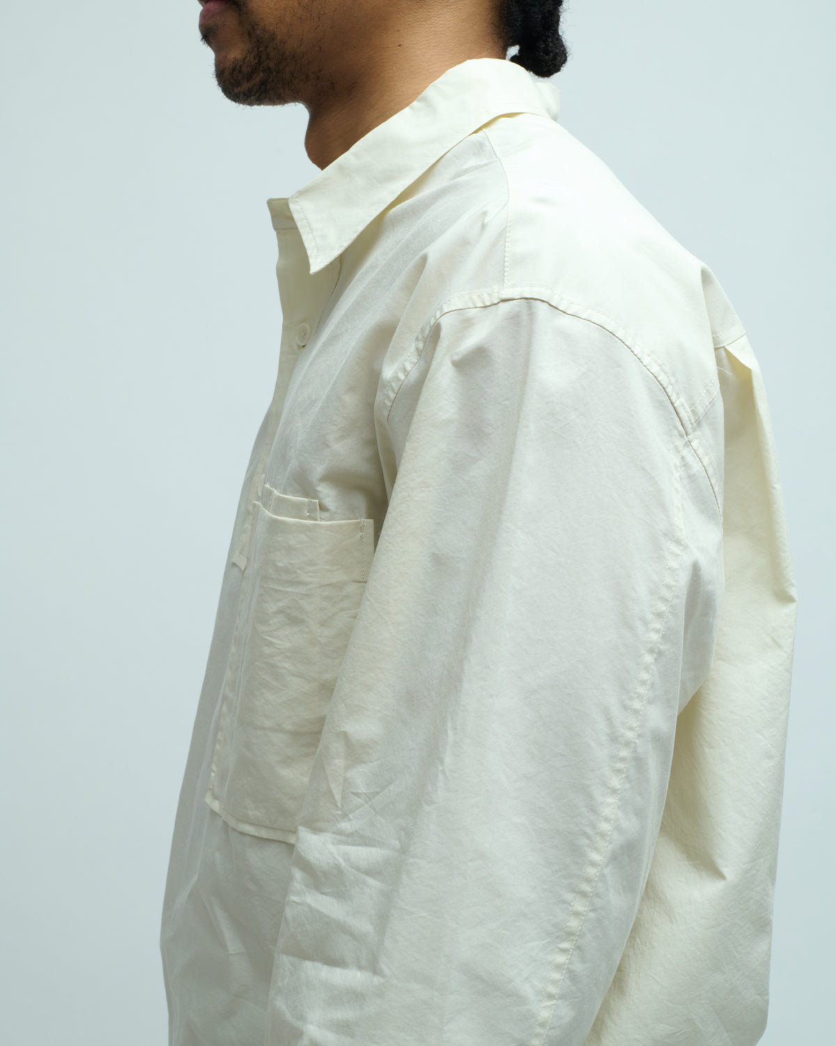 Pocket Pullover Cotton Blend Shirt
