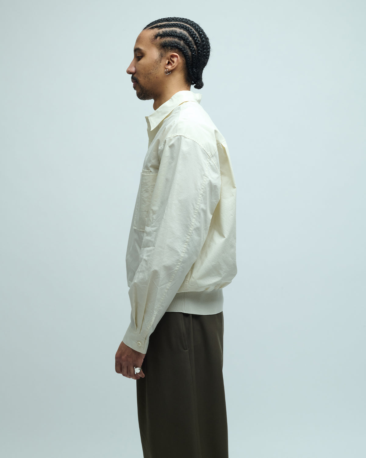 Pocket Pullover Cotton Blend Shirt