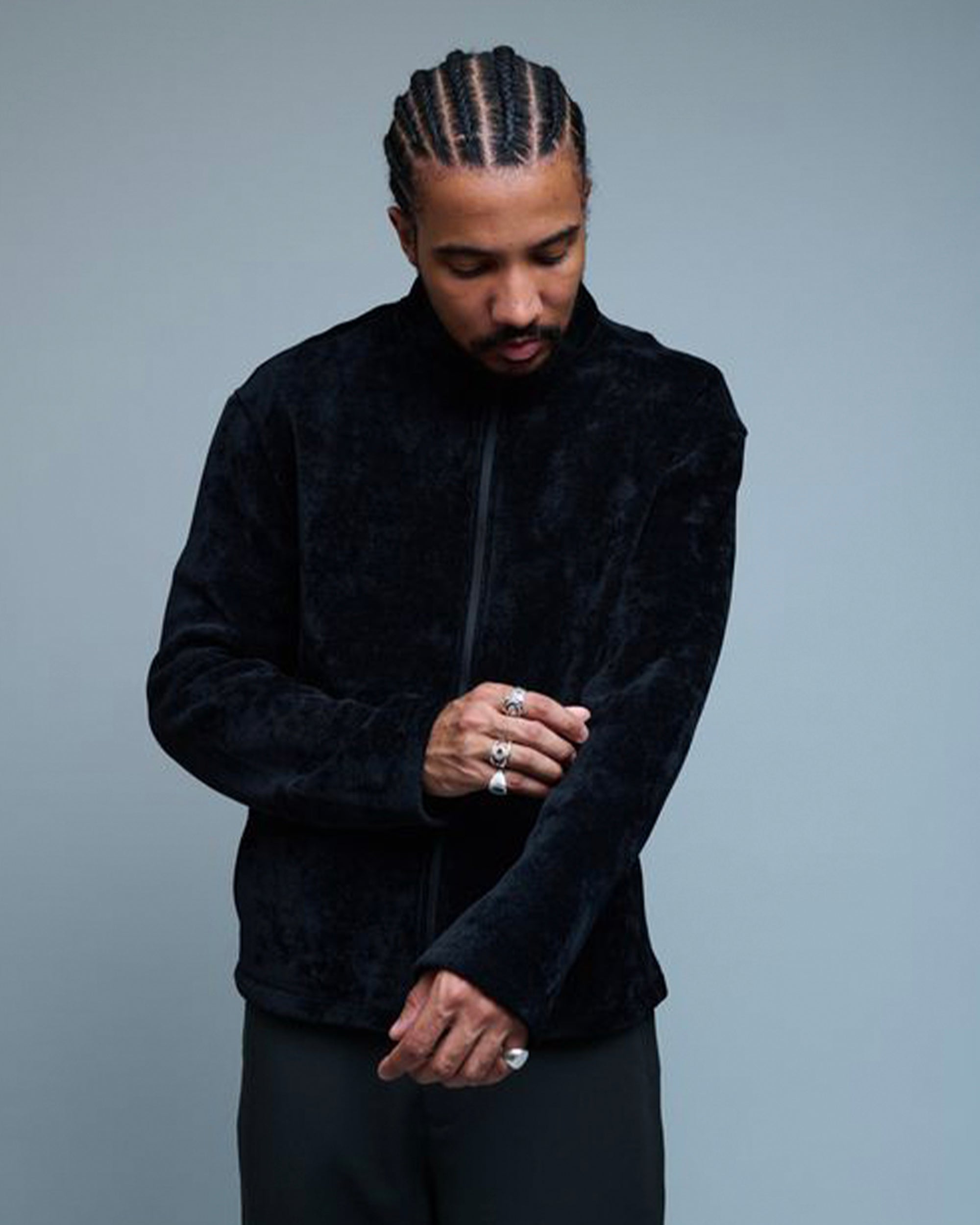 Velvet Zip Up Jumper