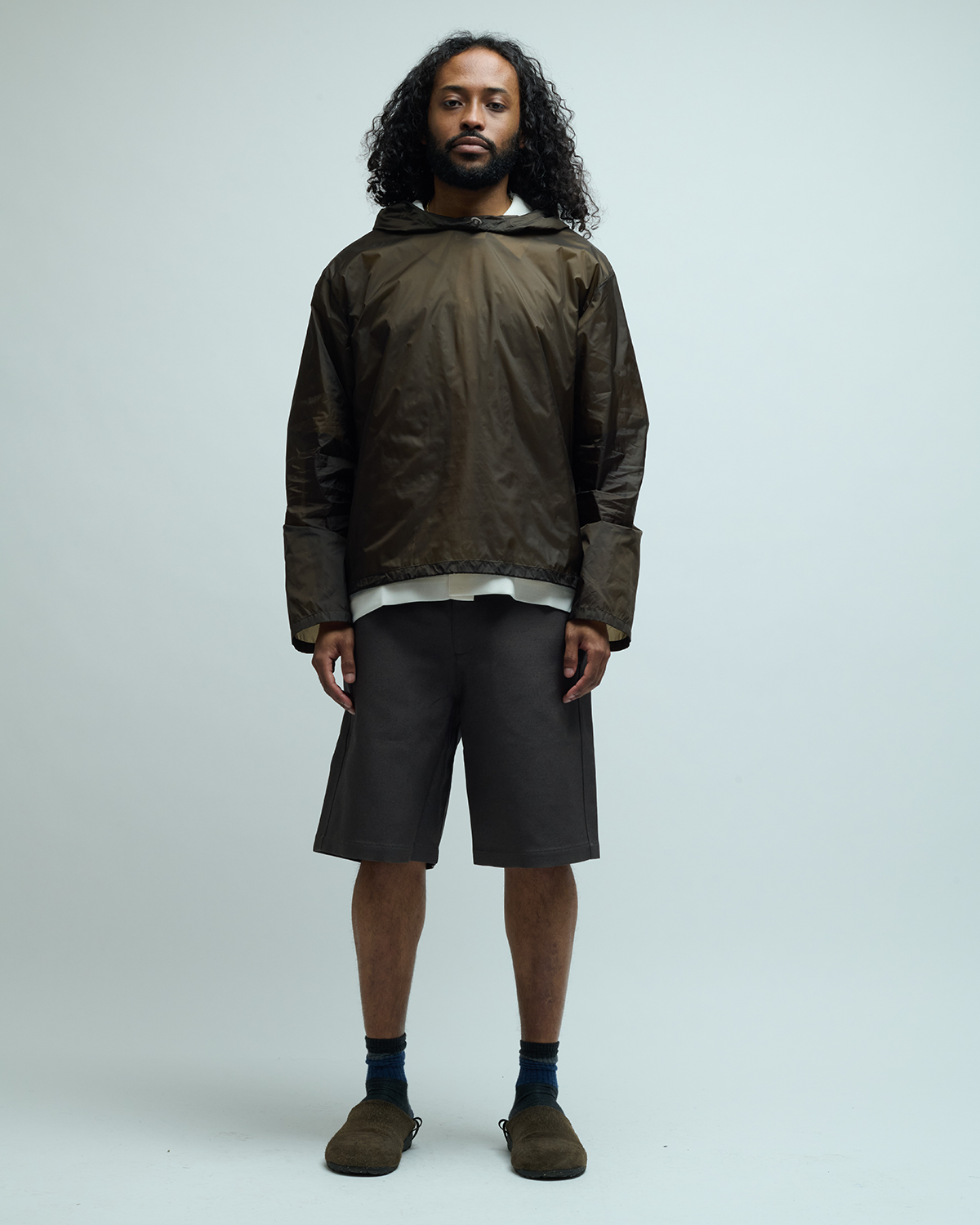 Sheer Hoodie Nylon Anorak