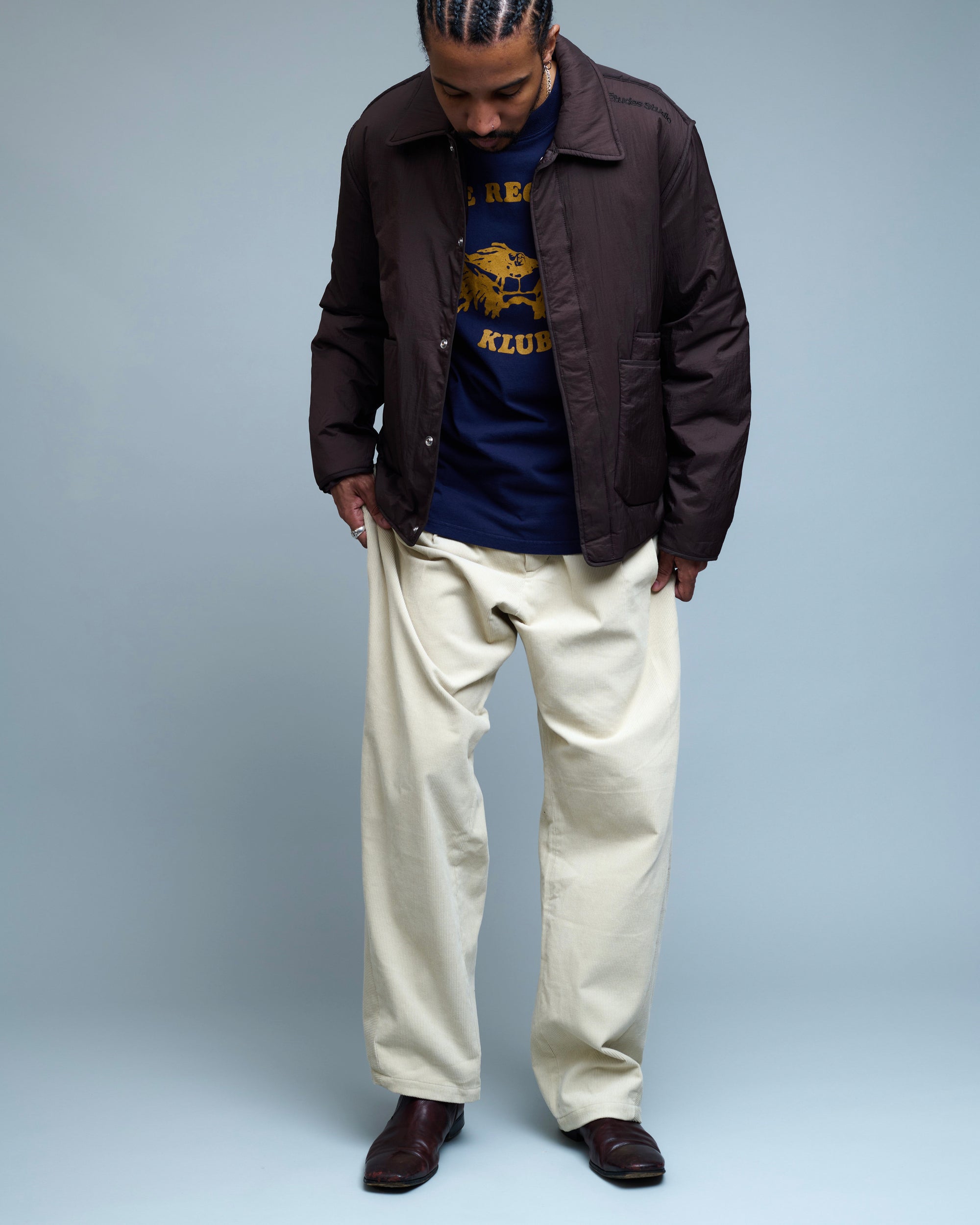 Corduroy Panelled Rounding Pants
