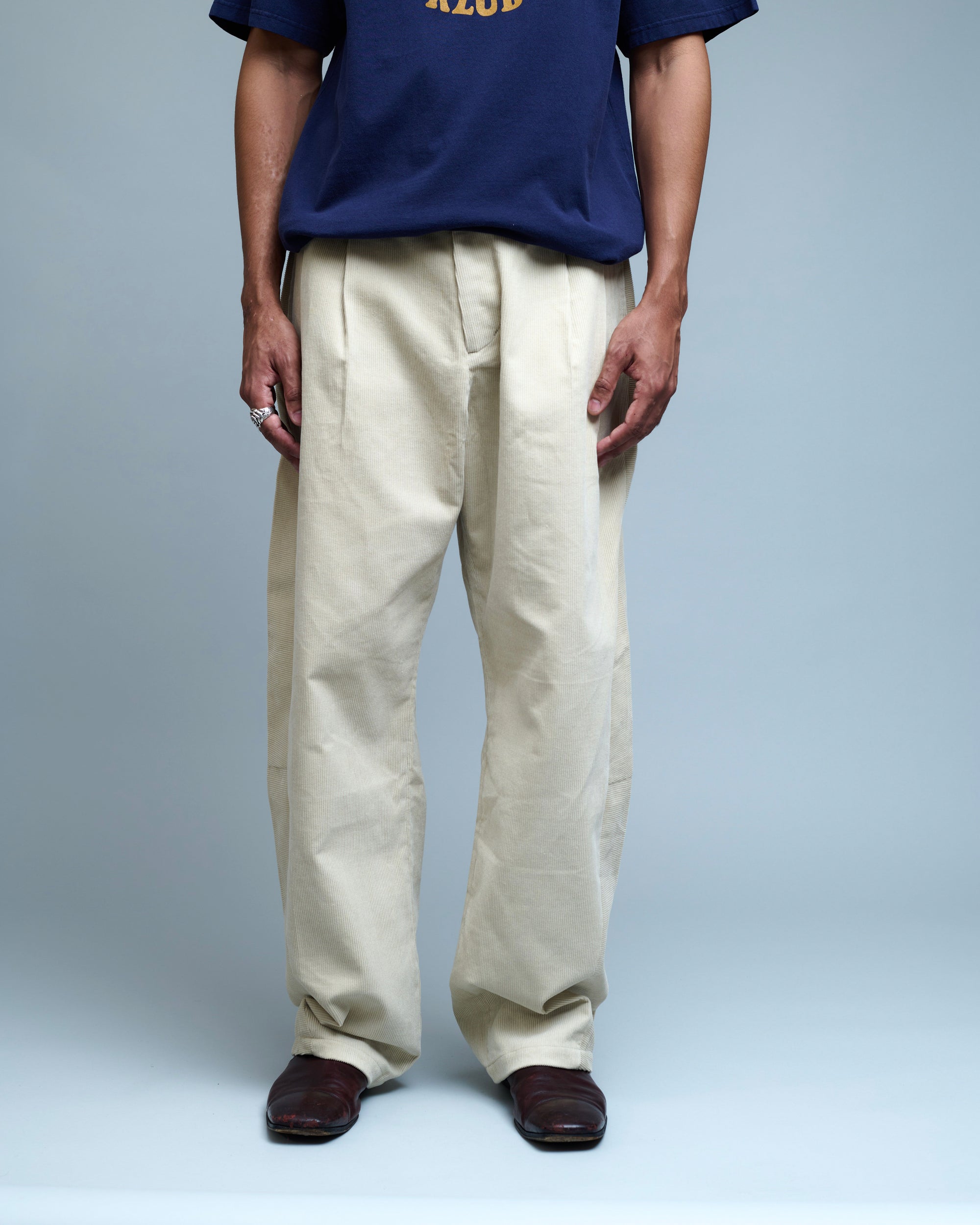 Corduroy Panelled Rounding Pants