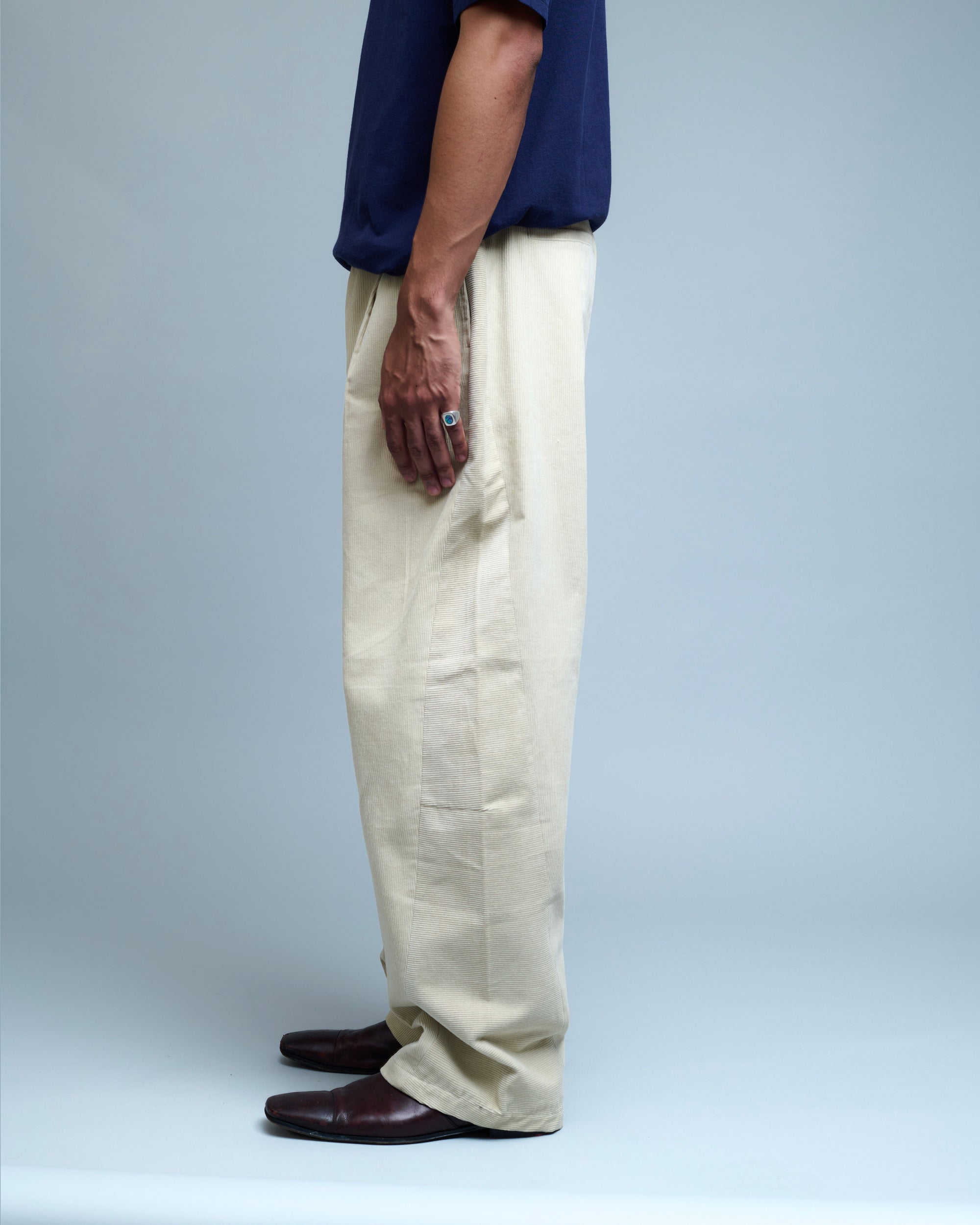 Corduroy Panelled Rounding Pants