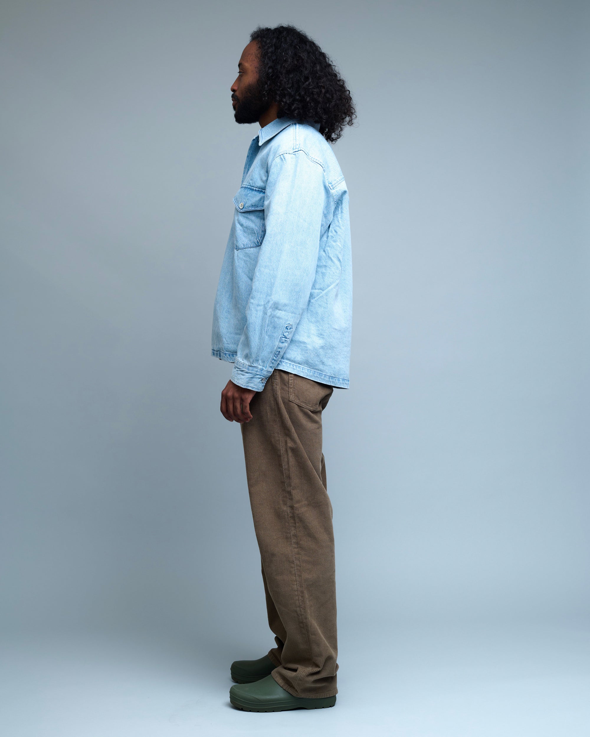 Oversized Two Pocket Denim Shirt
