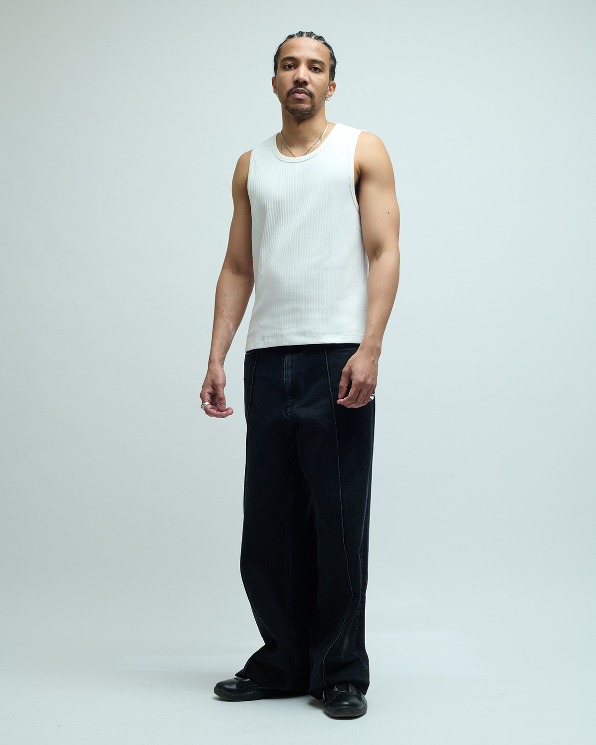 Scoop-Neck Ribbed Sleeveless Tank Top