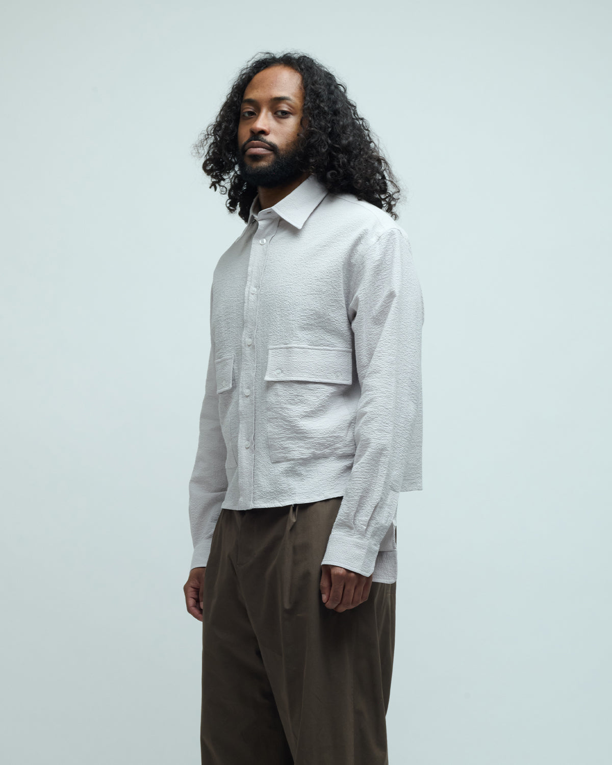 Pocket Banding Cotton Blend Pants