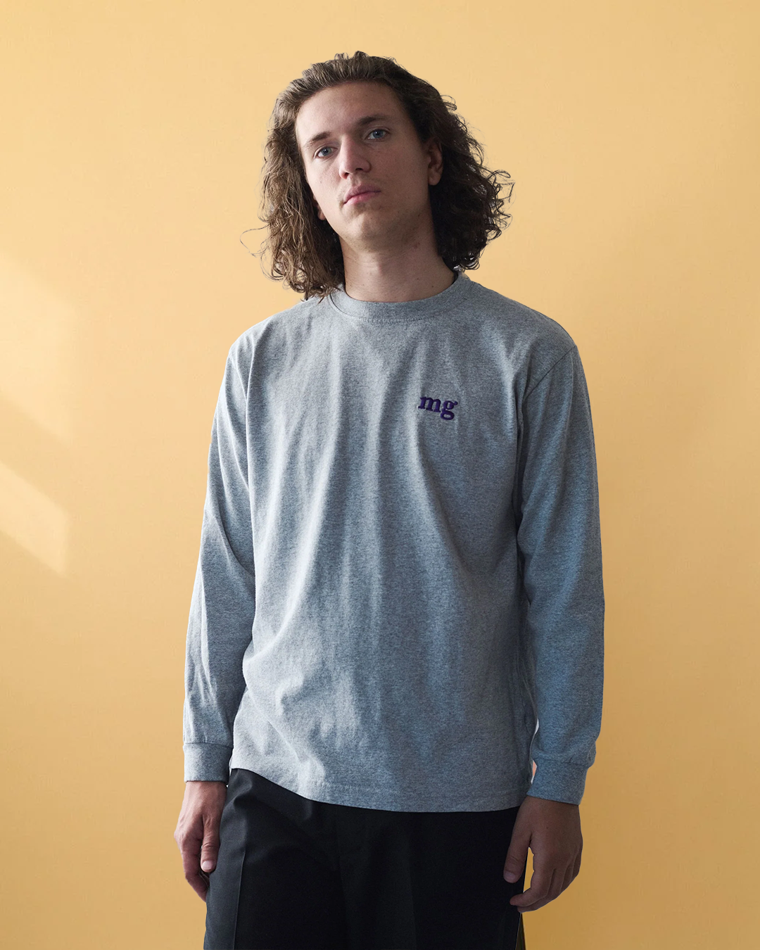 Long Sleeve Embroidered Initial Tee