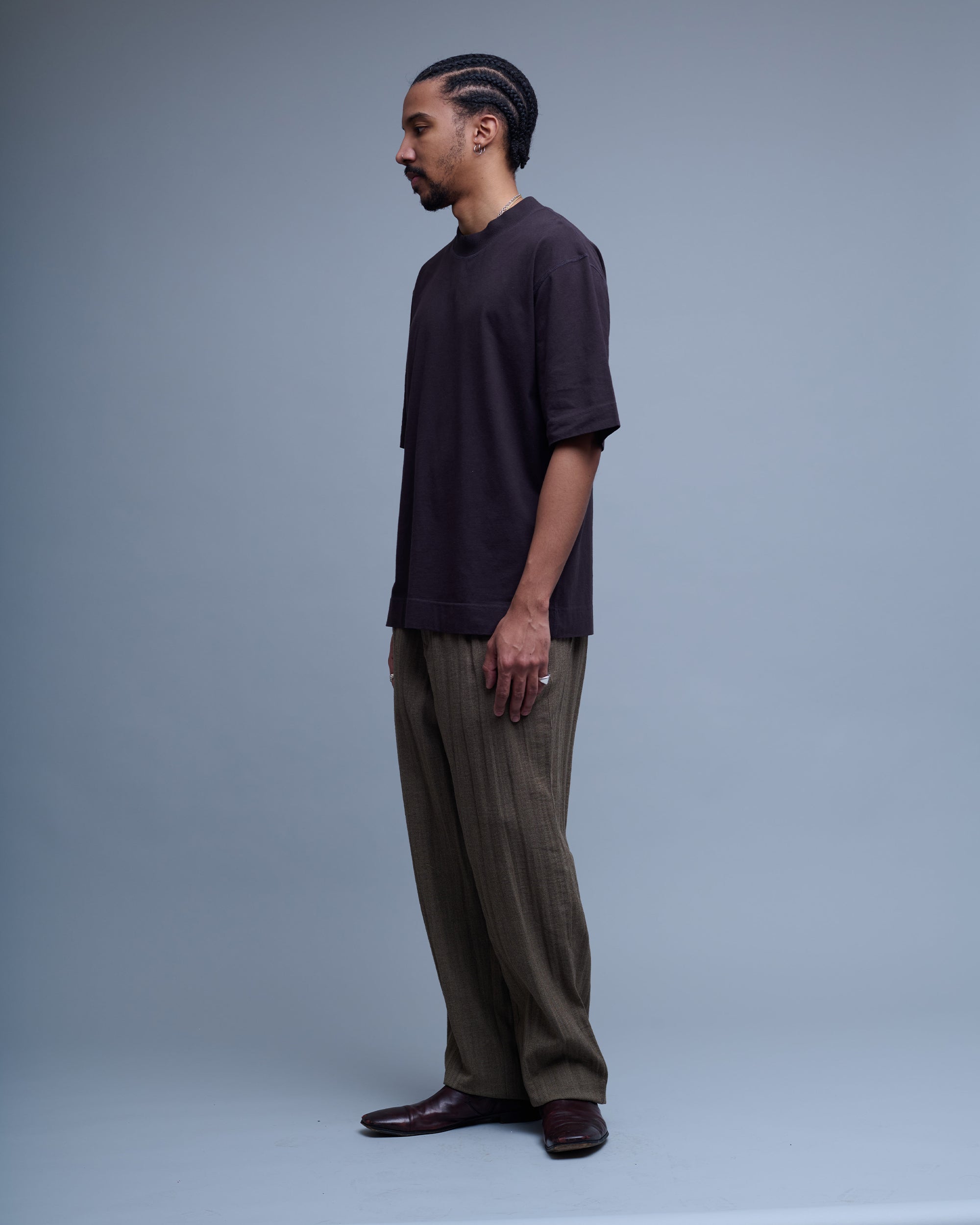 Dry Cotton Melange Flatlock Crew