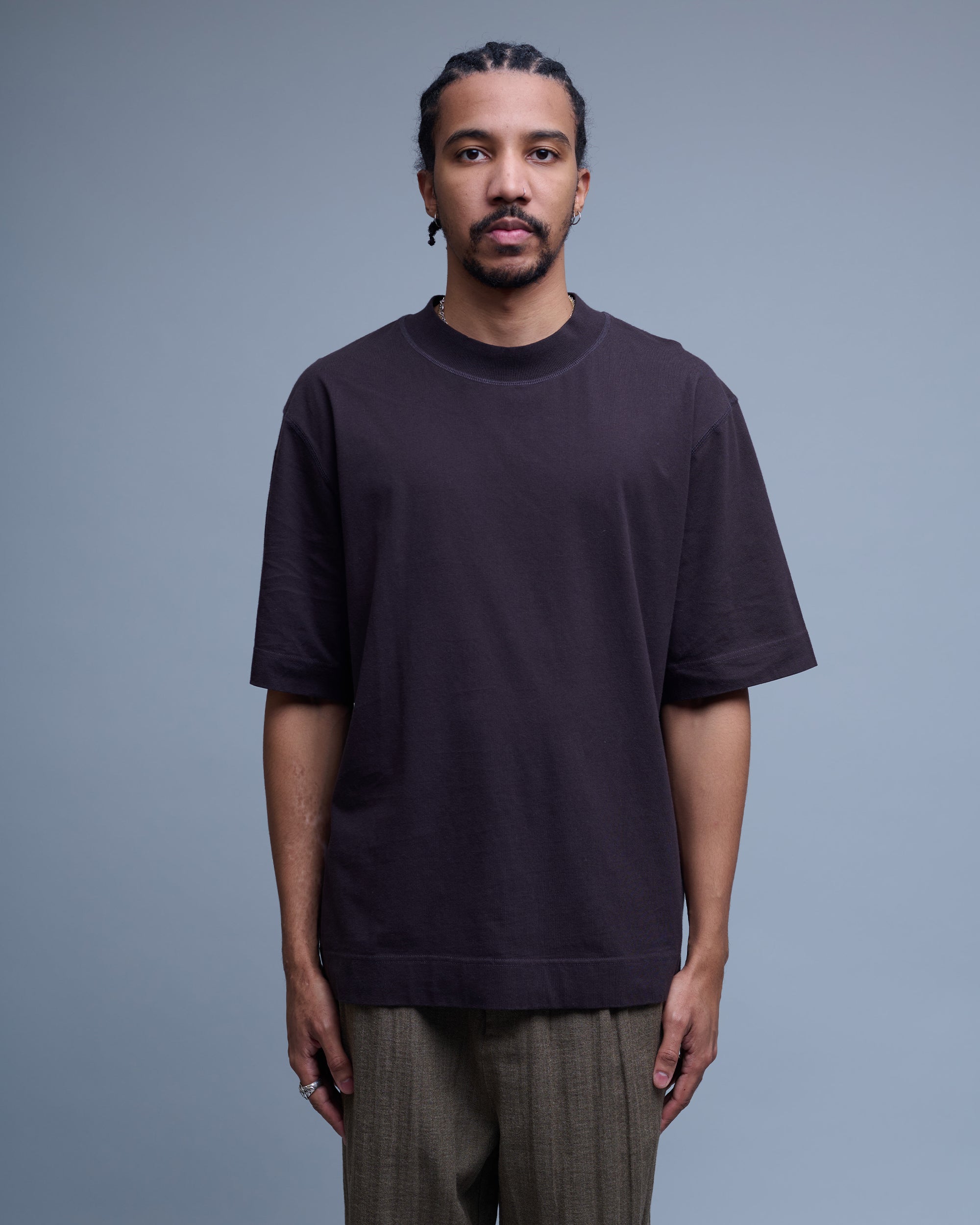 Dry Cotton Melange Flatlock Crew