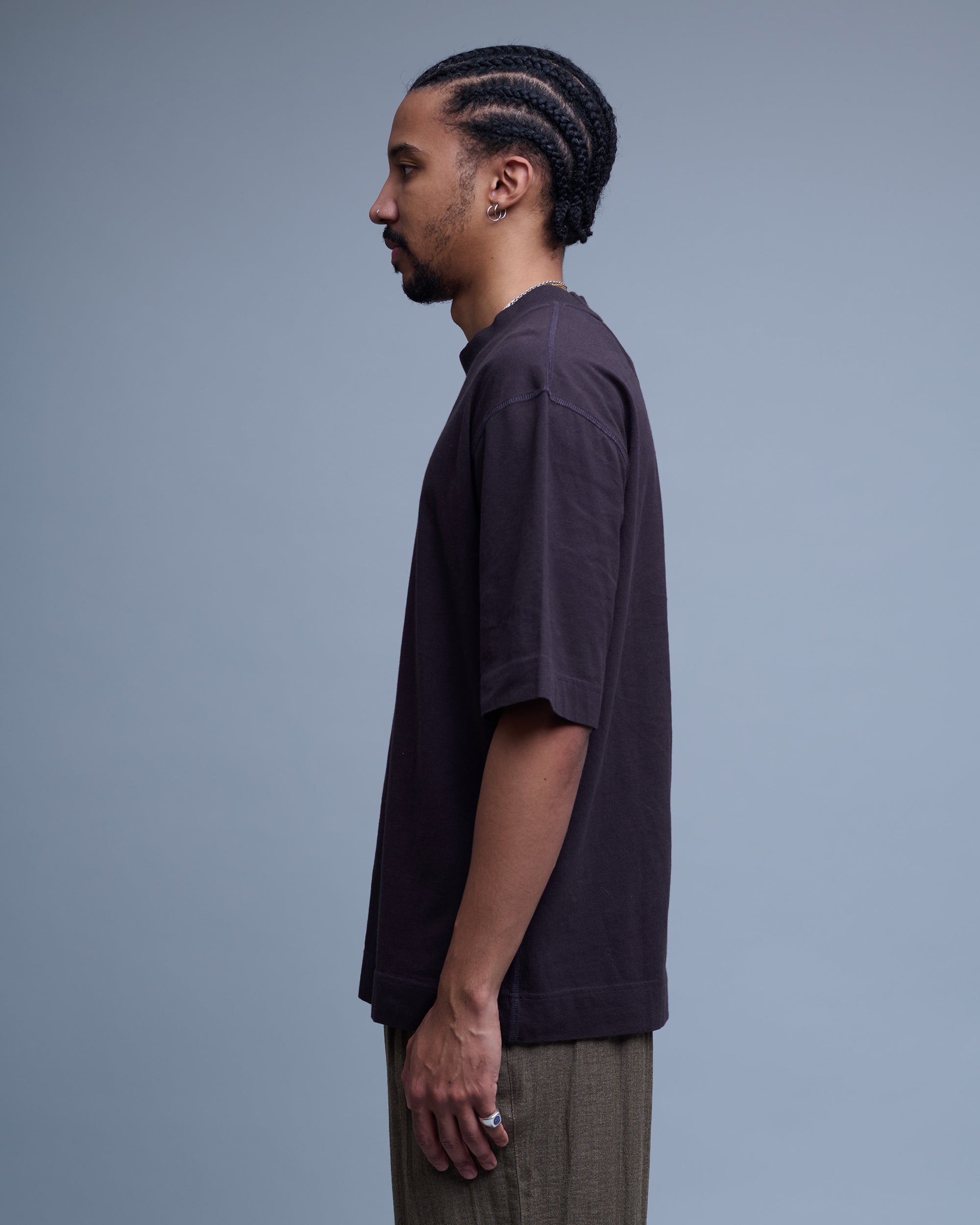 Dry Cotton Melange Flatlock Crew