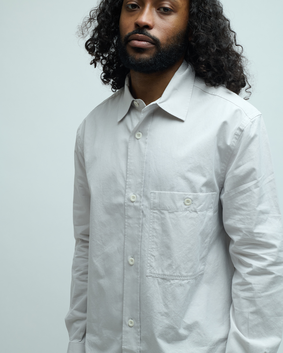 Overall Plainweave Cotton Canvas Shirt