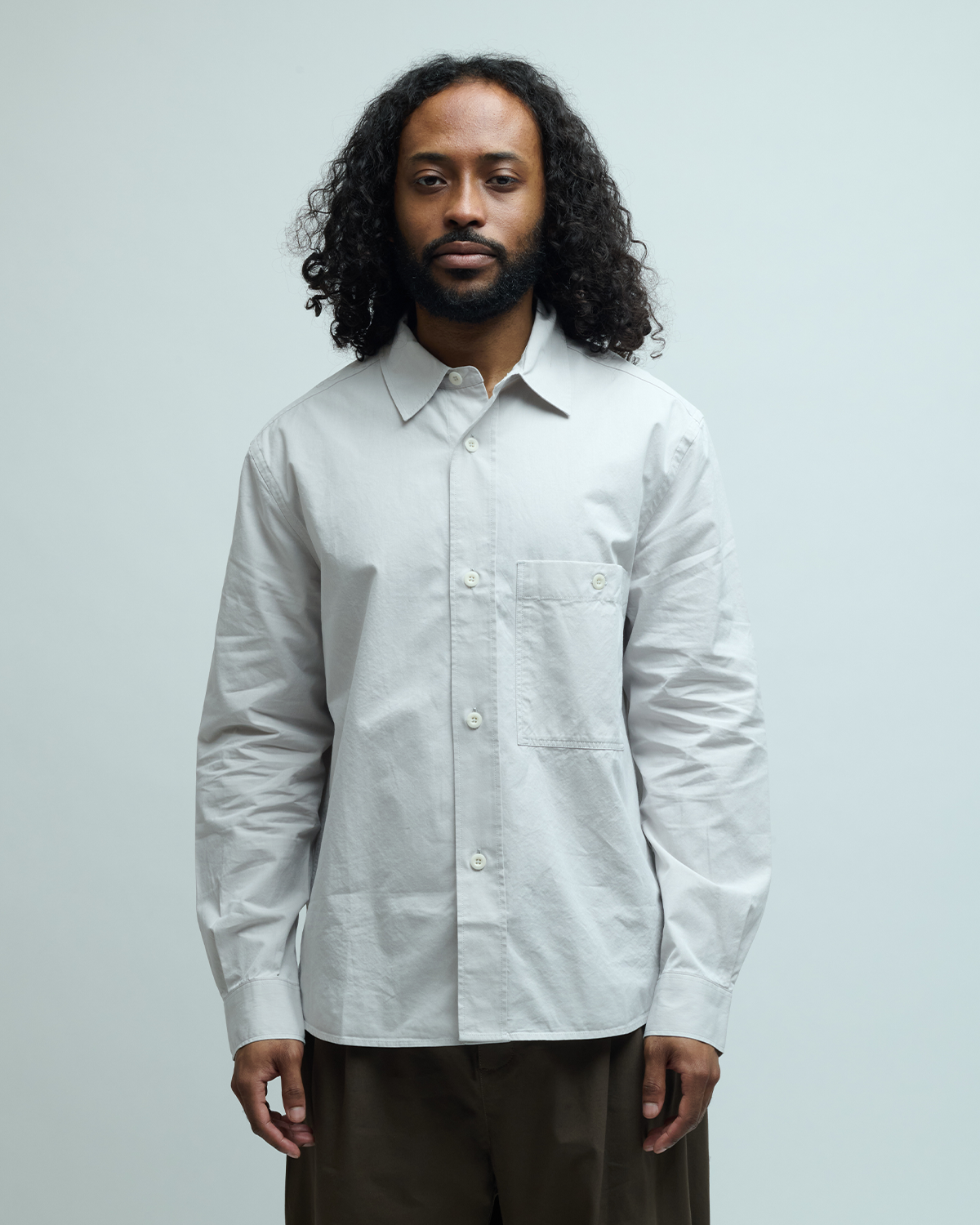 Overall Plainweave Cotton Canvas Shirt