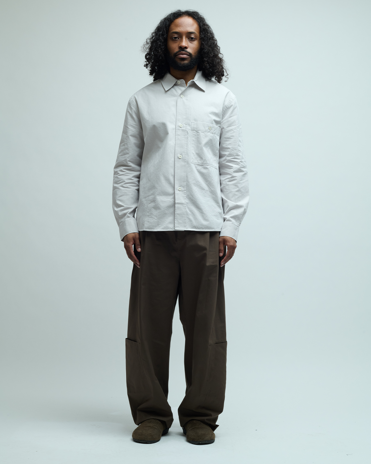 Overall Plainweave Cotton Canvas Shirt