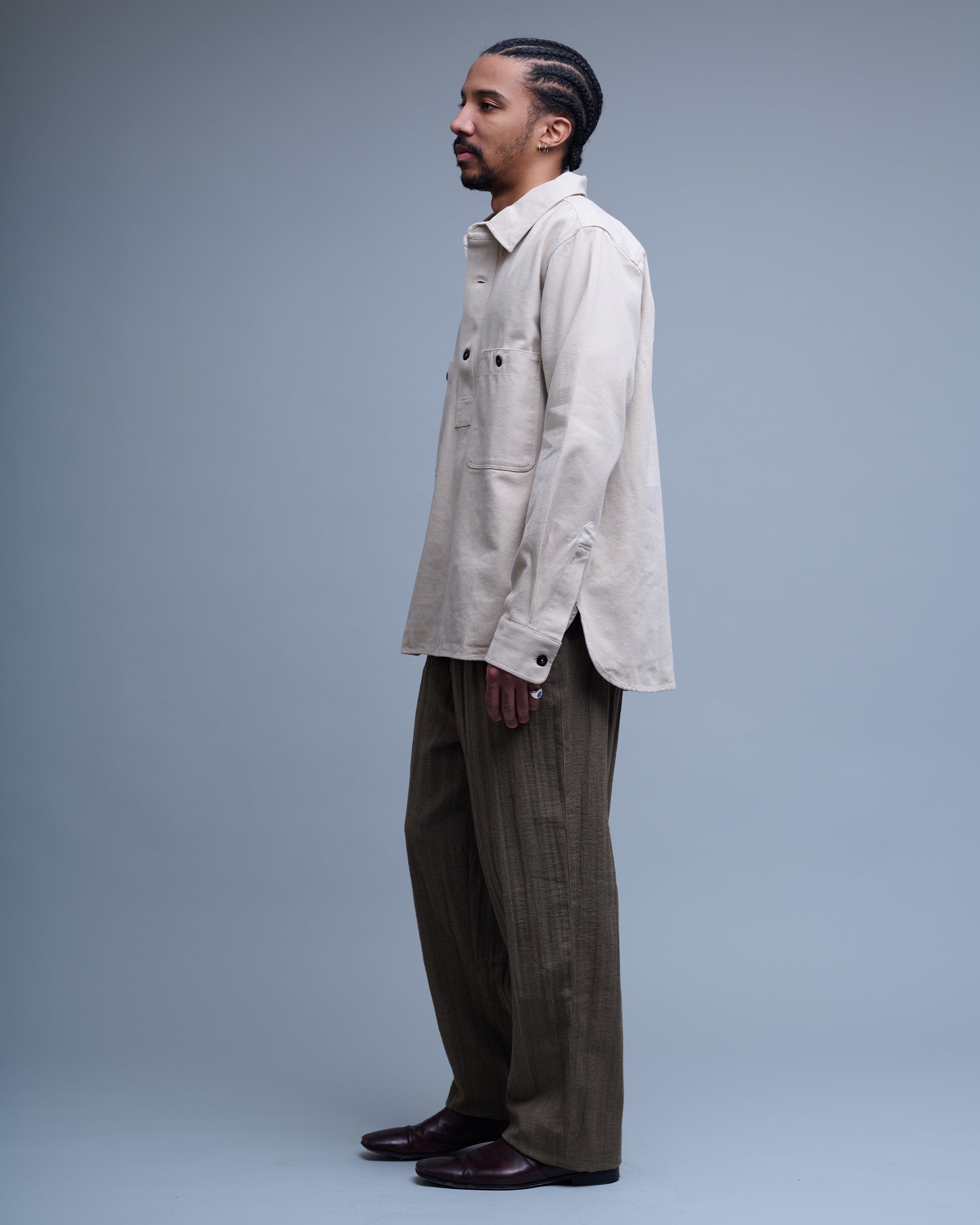 Cotton Wool Drill Overhead Shirt