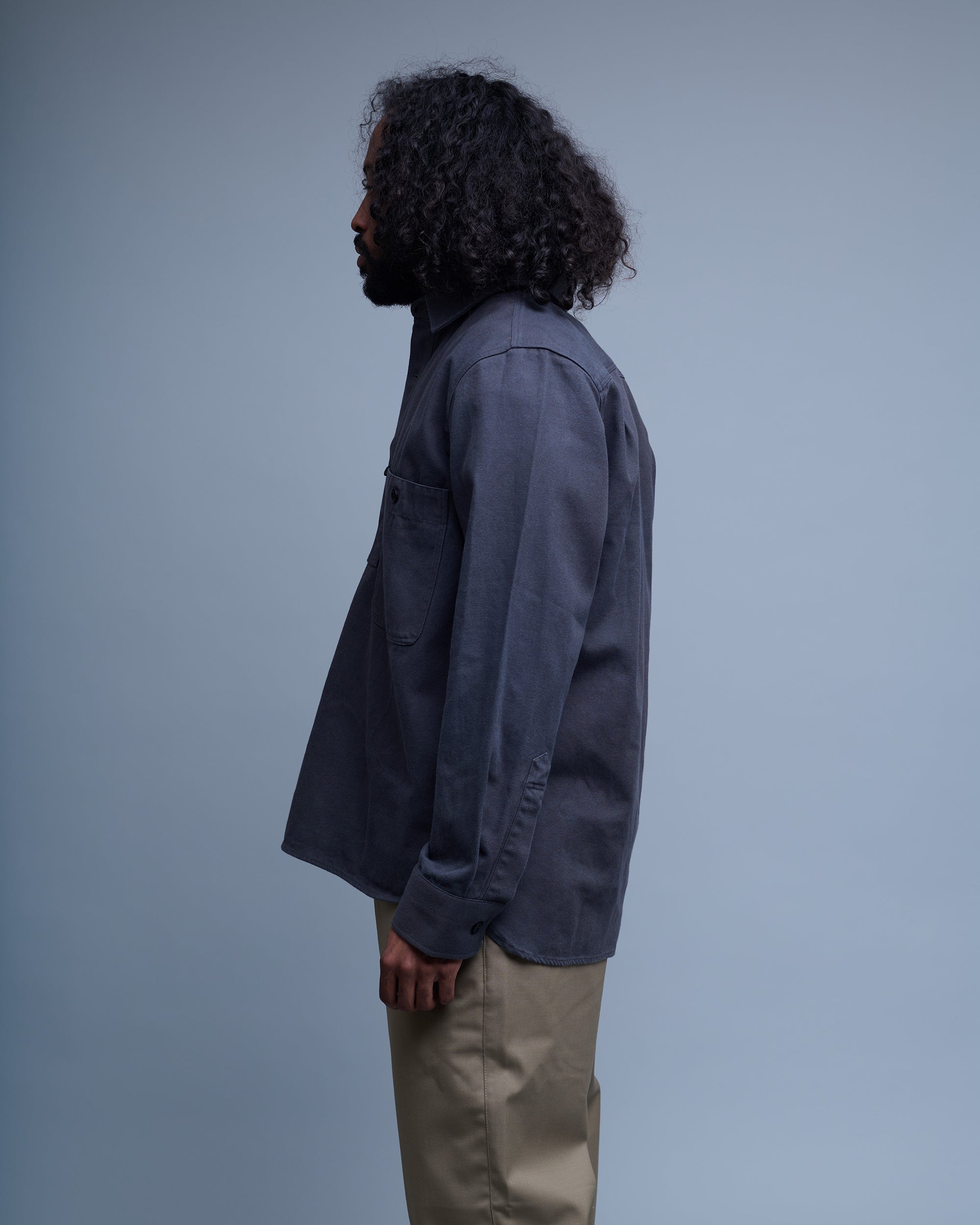 Cotton Wool Drill Overhead Shirt