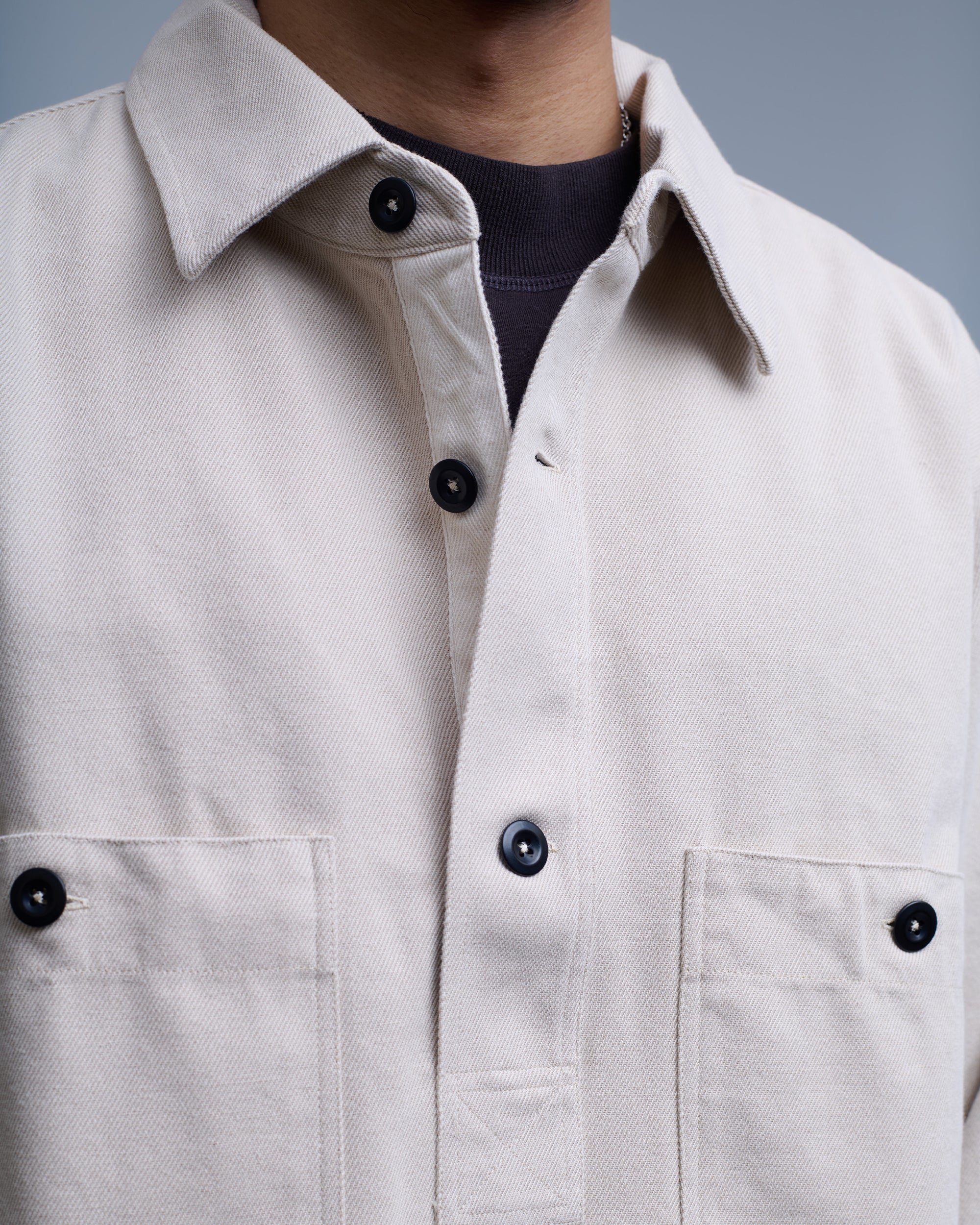 Cotton Wool Drill Overhead Shirt