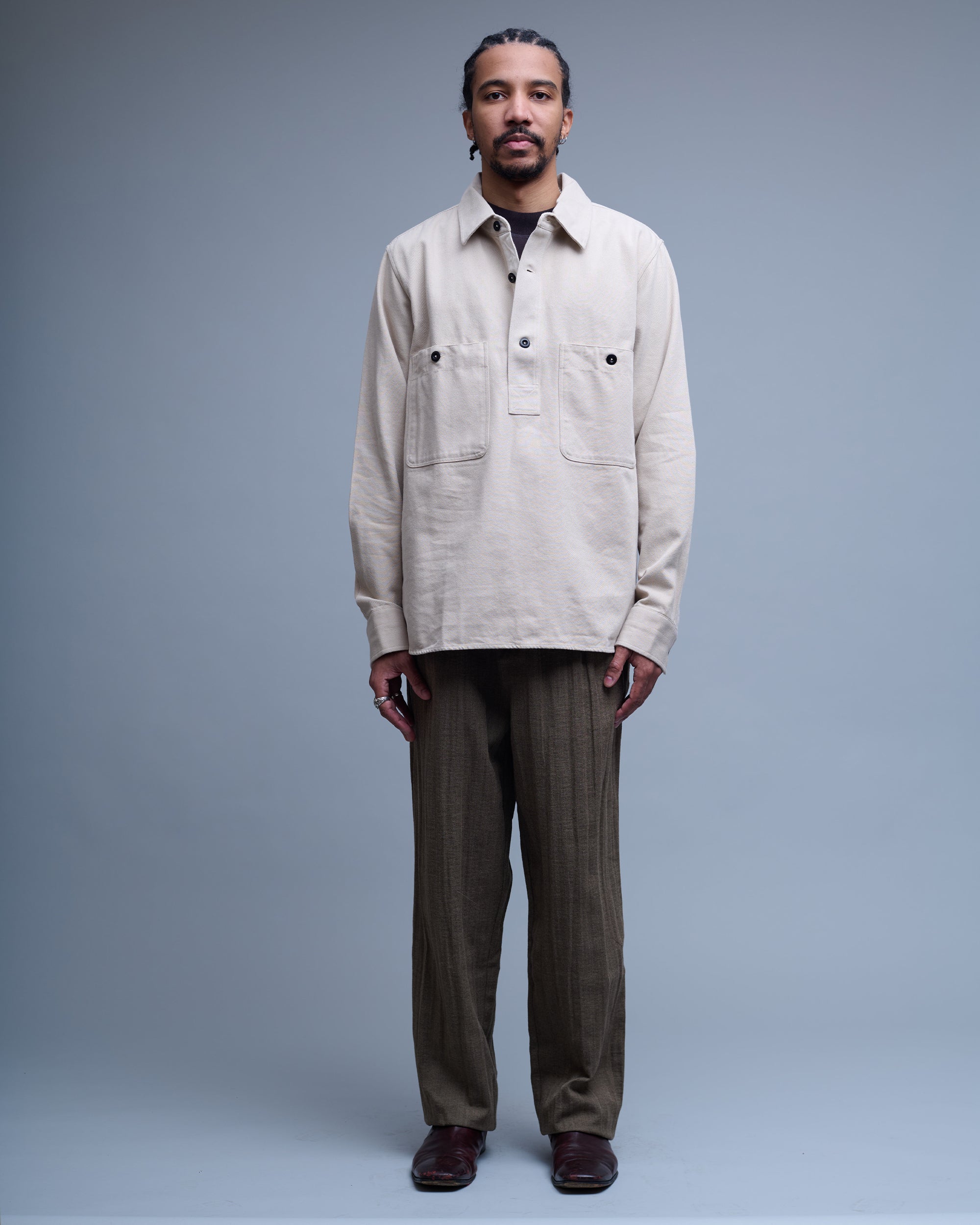 Cotton Wool Drill Overhead Shirt