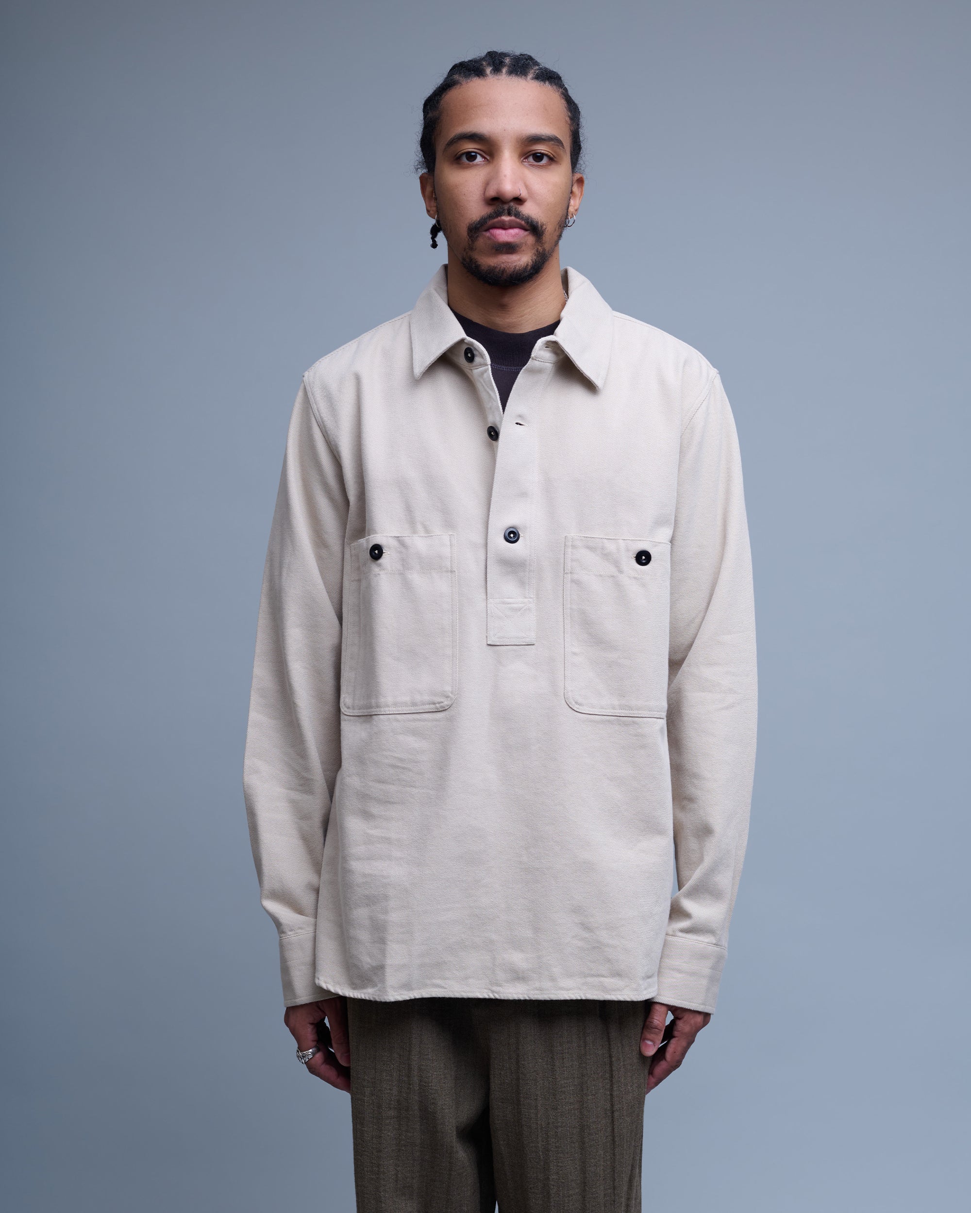 Cotton Wool Drill Overhead Shirt