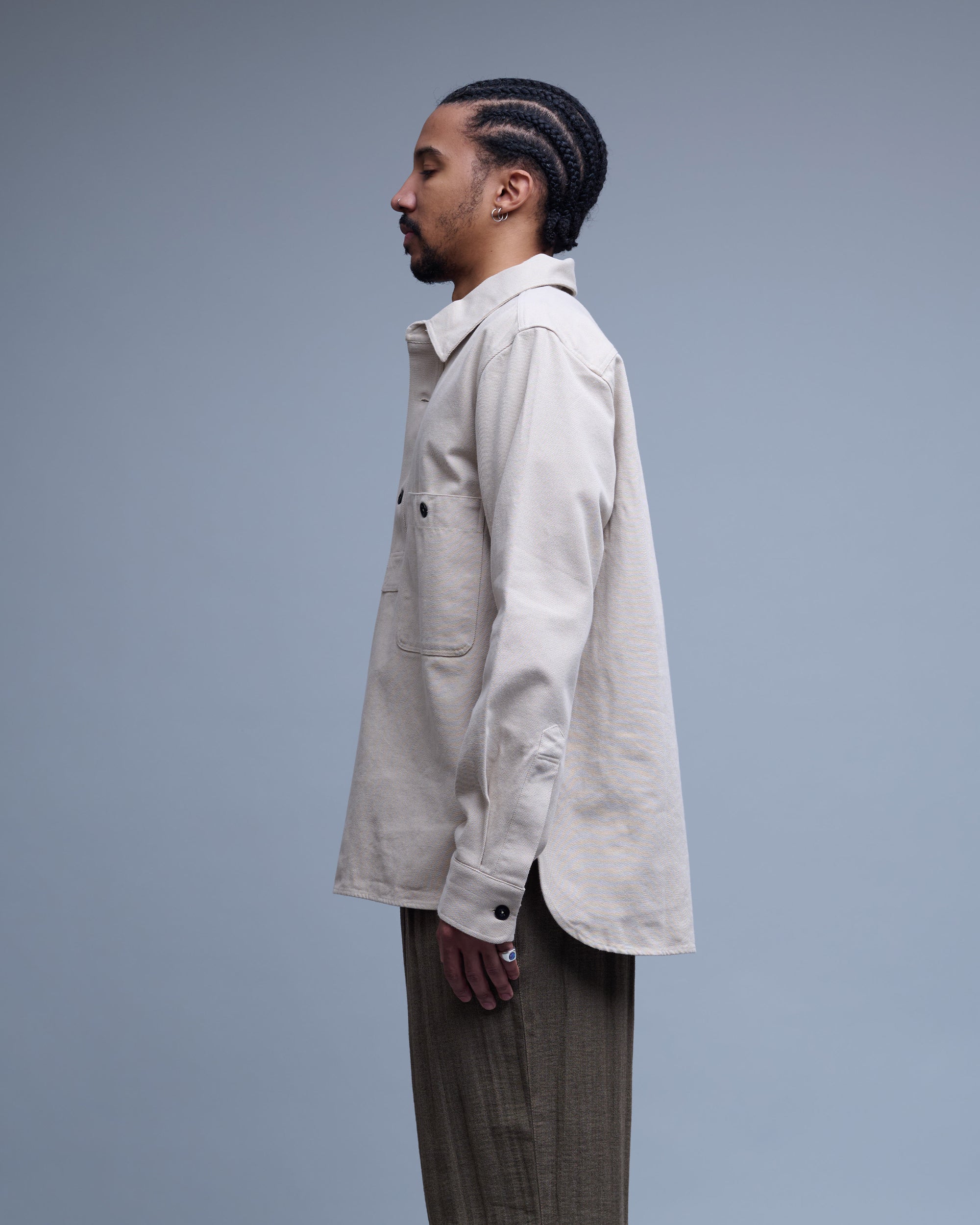 Cotton Wool Drill Overhead Shirt
