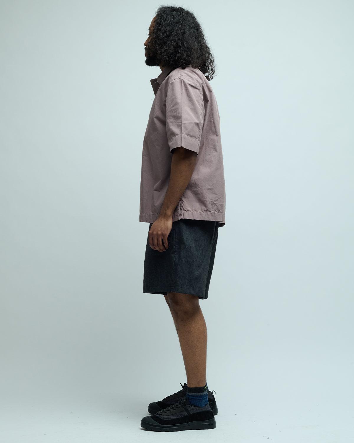 Offset Placket Washed Cotton Poplin Polo