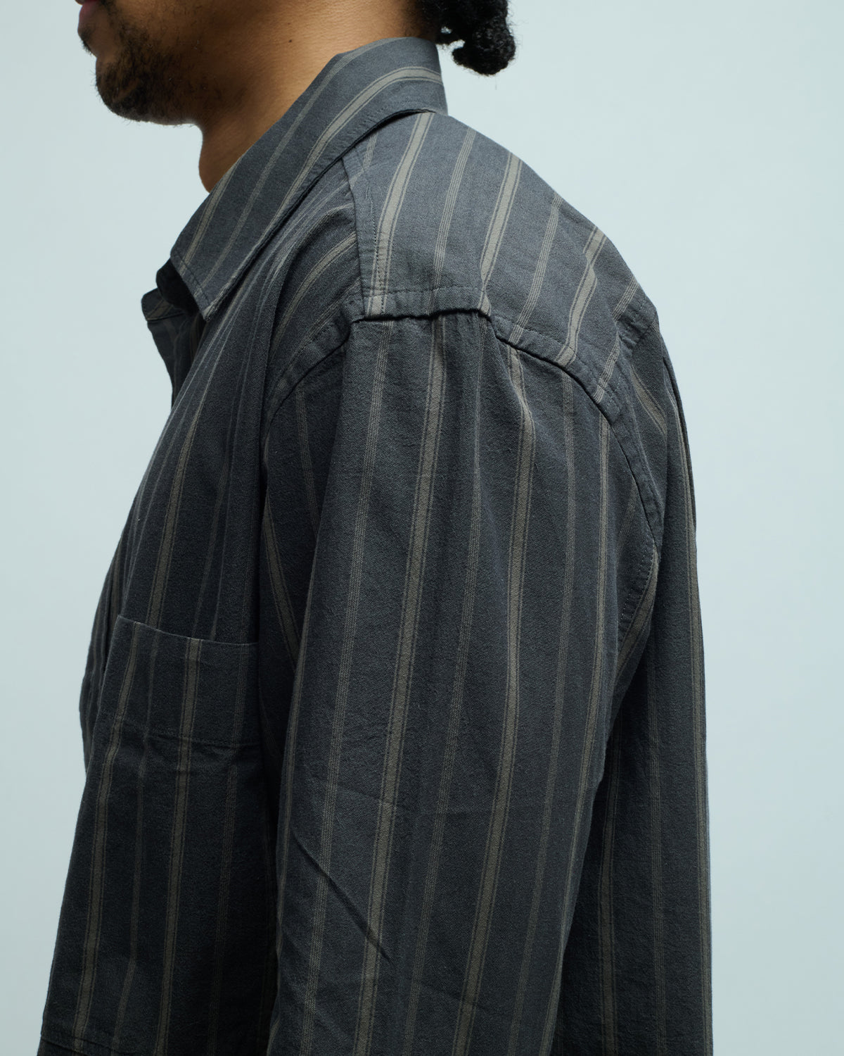 Basic Bold Stripe Cotton Shirt