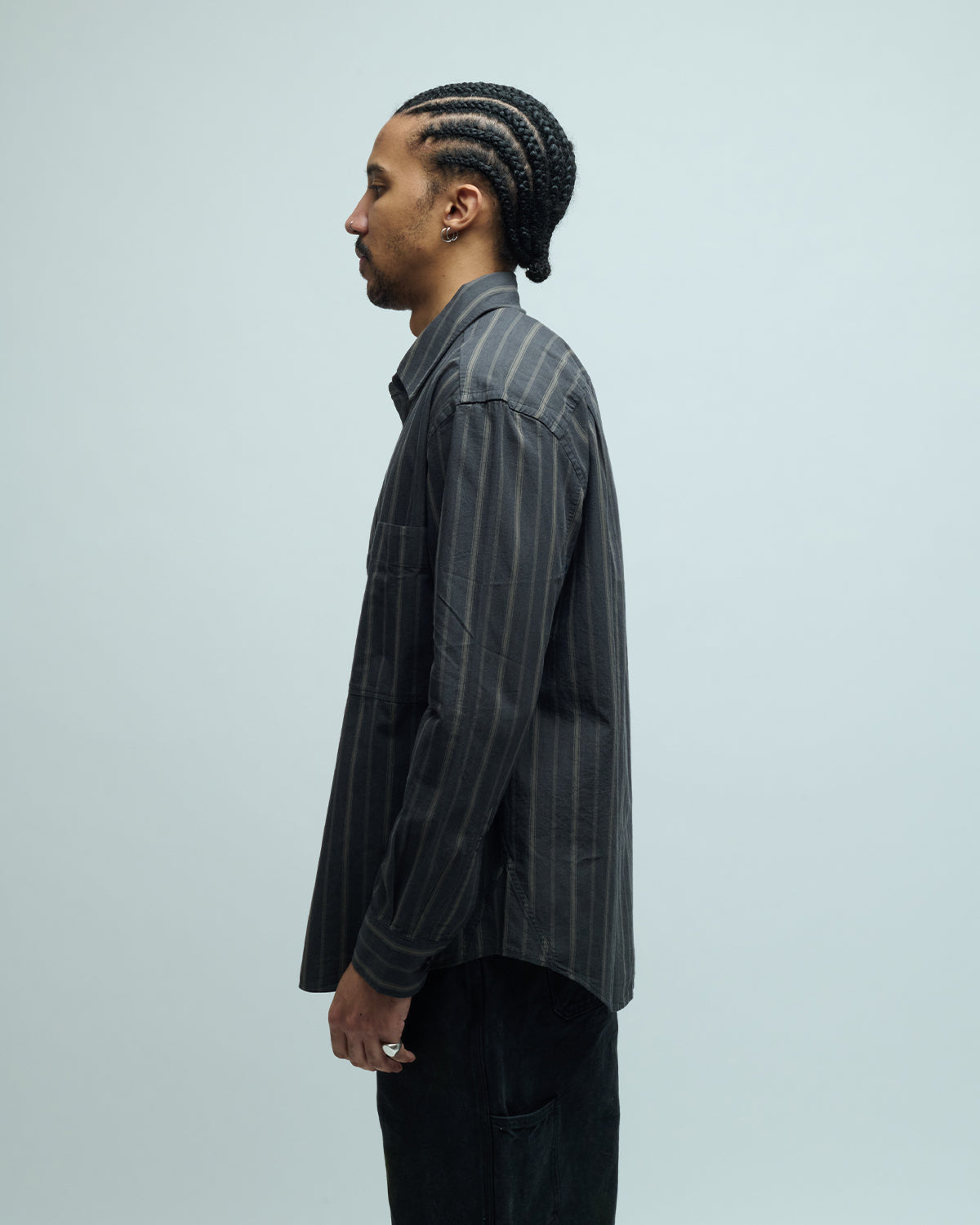 Basic Bold Stripe Cotton Shirt