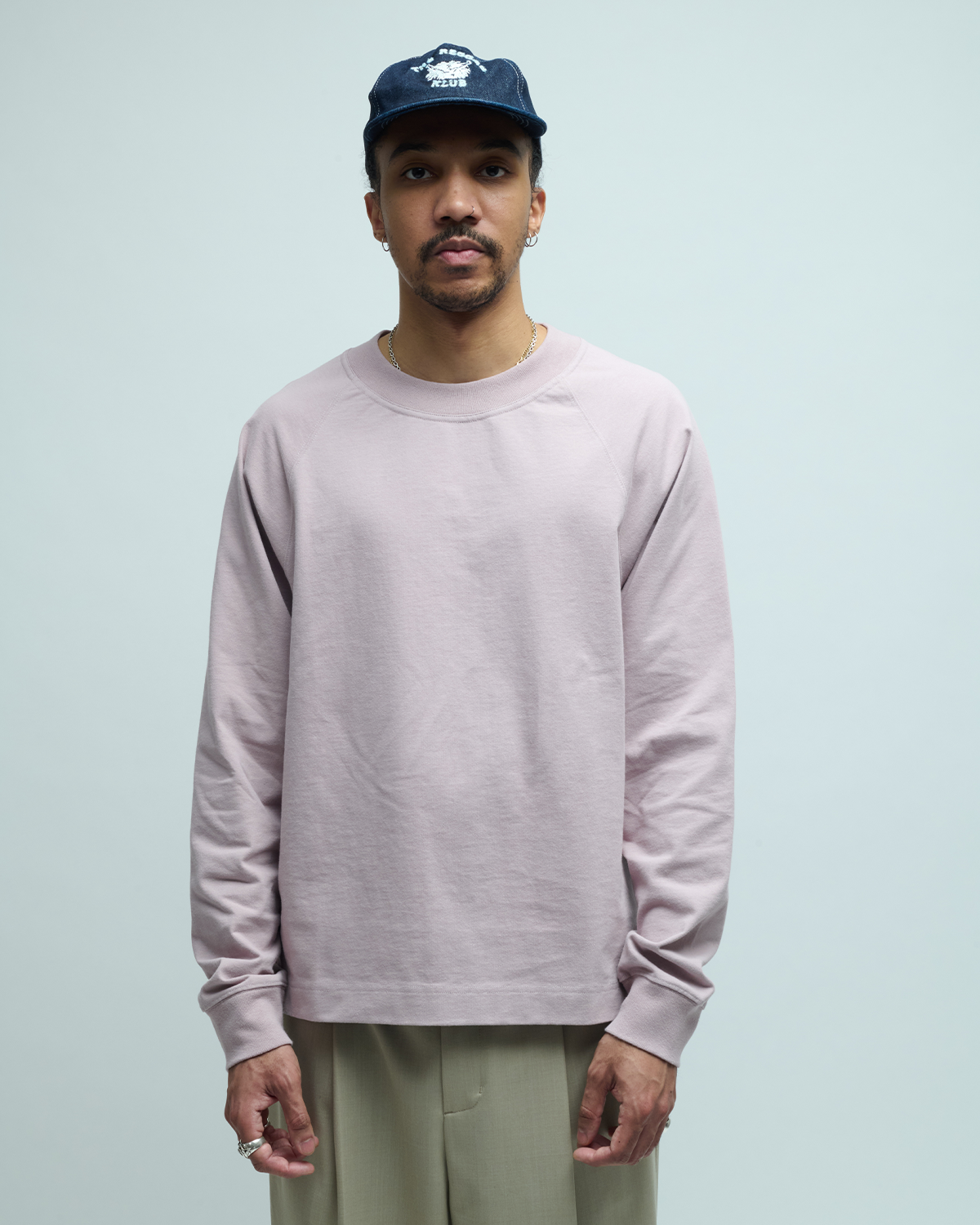 Mockneck Dry Cotton Jersey T-Shirt
