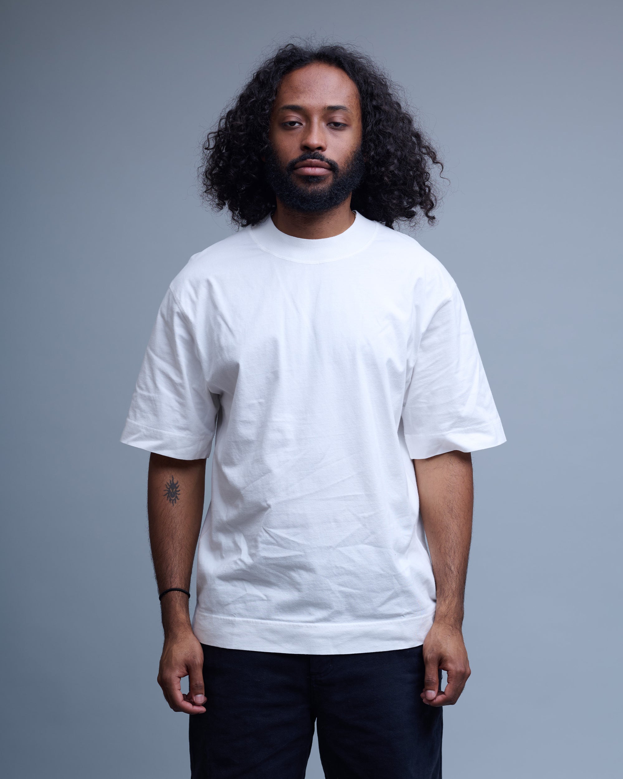 Dry Cotton Melange Flatlock Crew