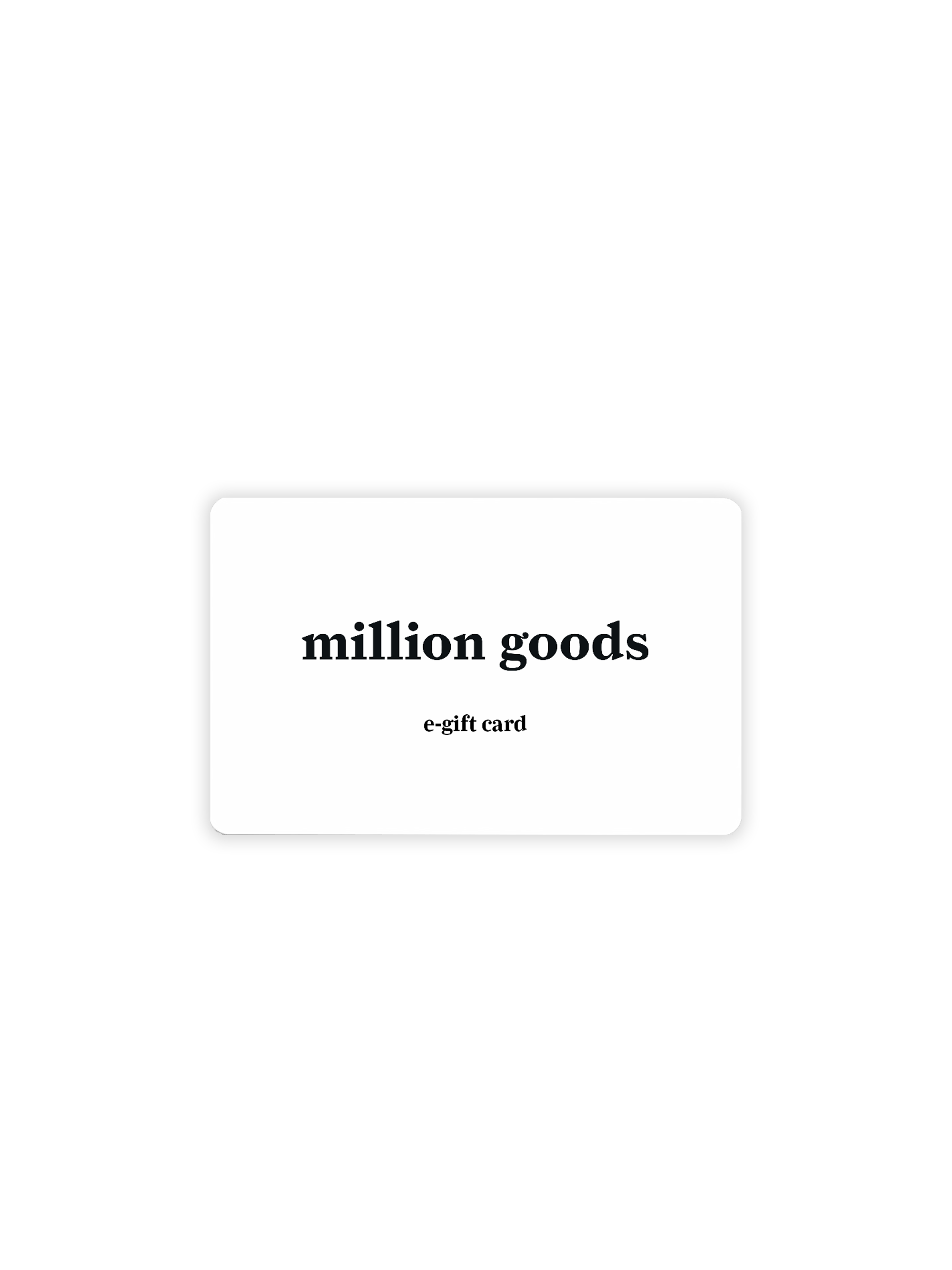 million goods gift card