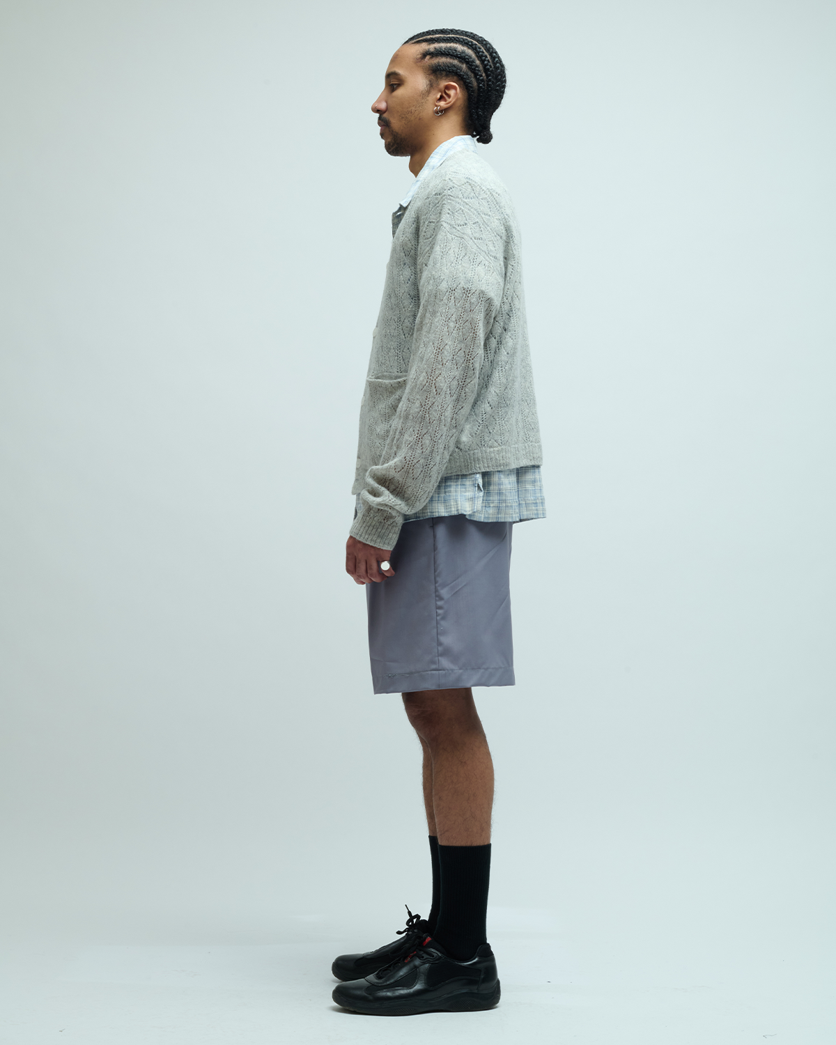 MMIC Unravel Baby Alpaca Blend Cardigan - Gray MMIC Unravel Baby Alpaca Blend Cardigan - Gray