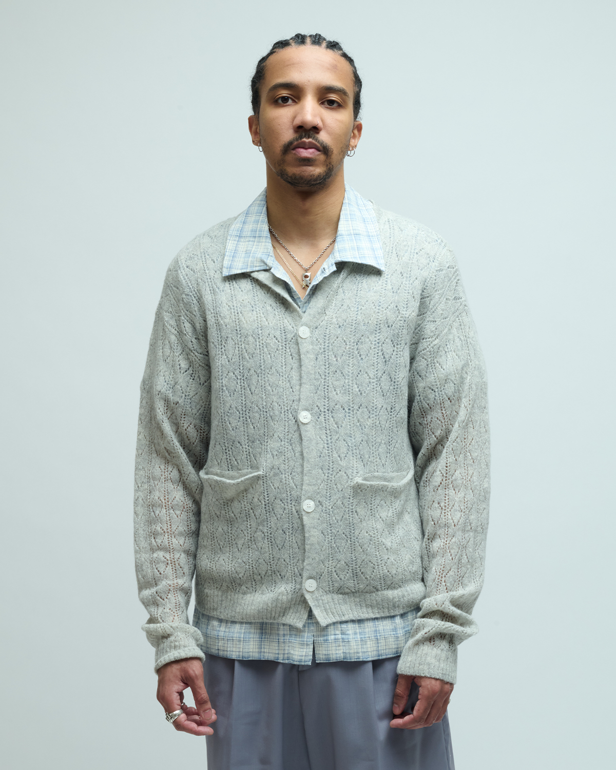 MMIC Unravel Baby Alpaca Blend Cardigan - Gray MMIC Unravel Baby Alpaca Blend Cardigan - Gray