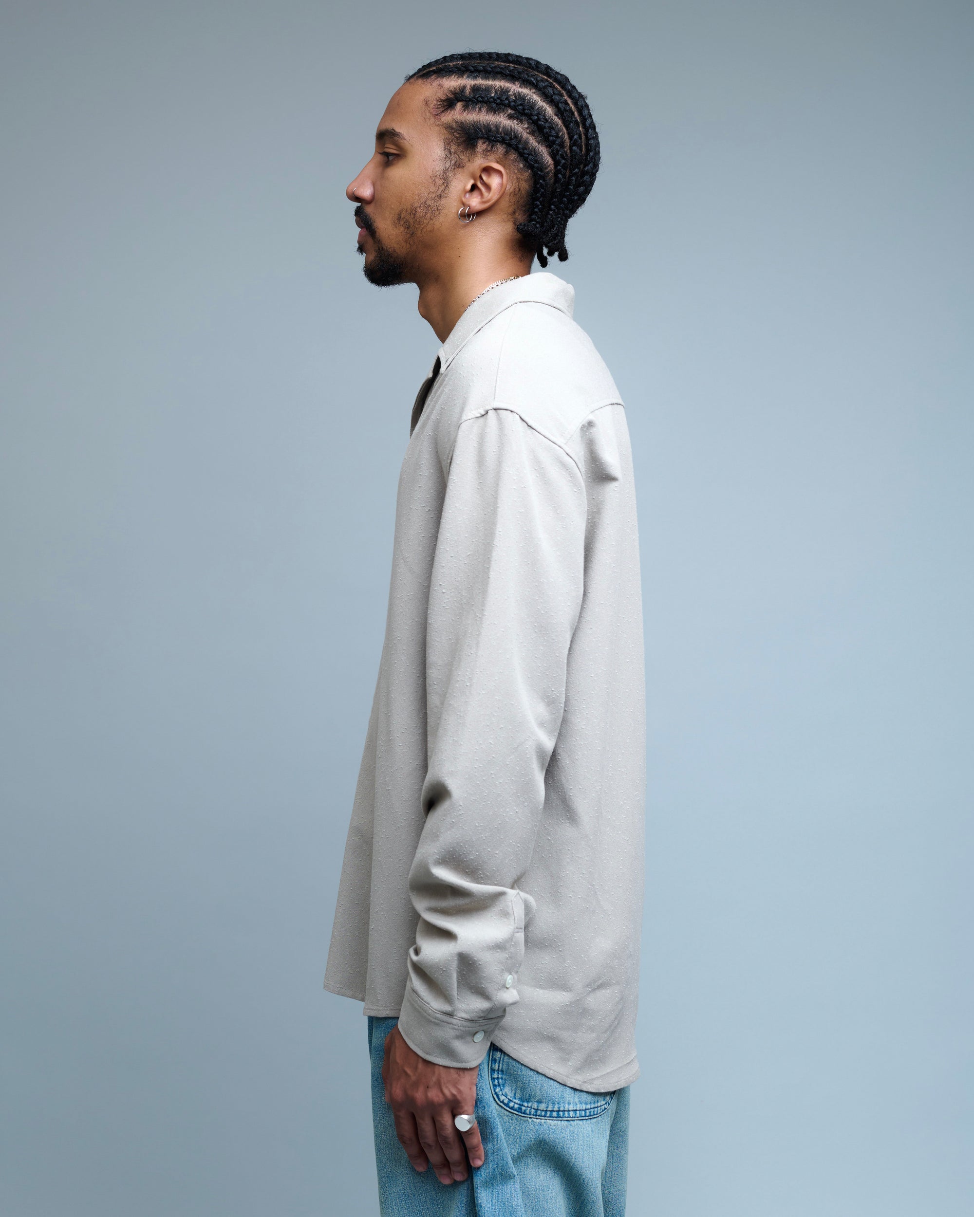 Mode Studded Collar Shirt