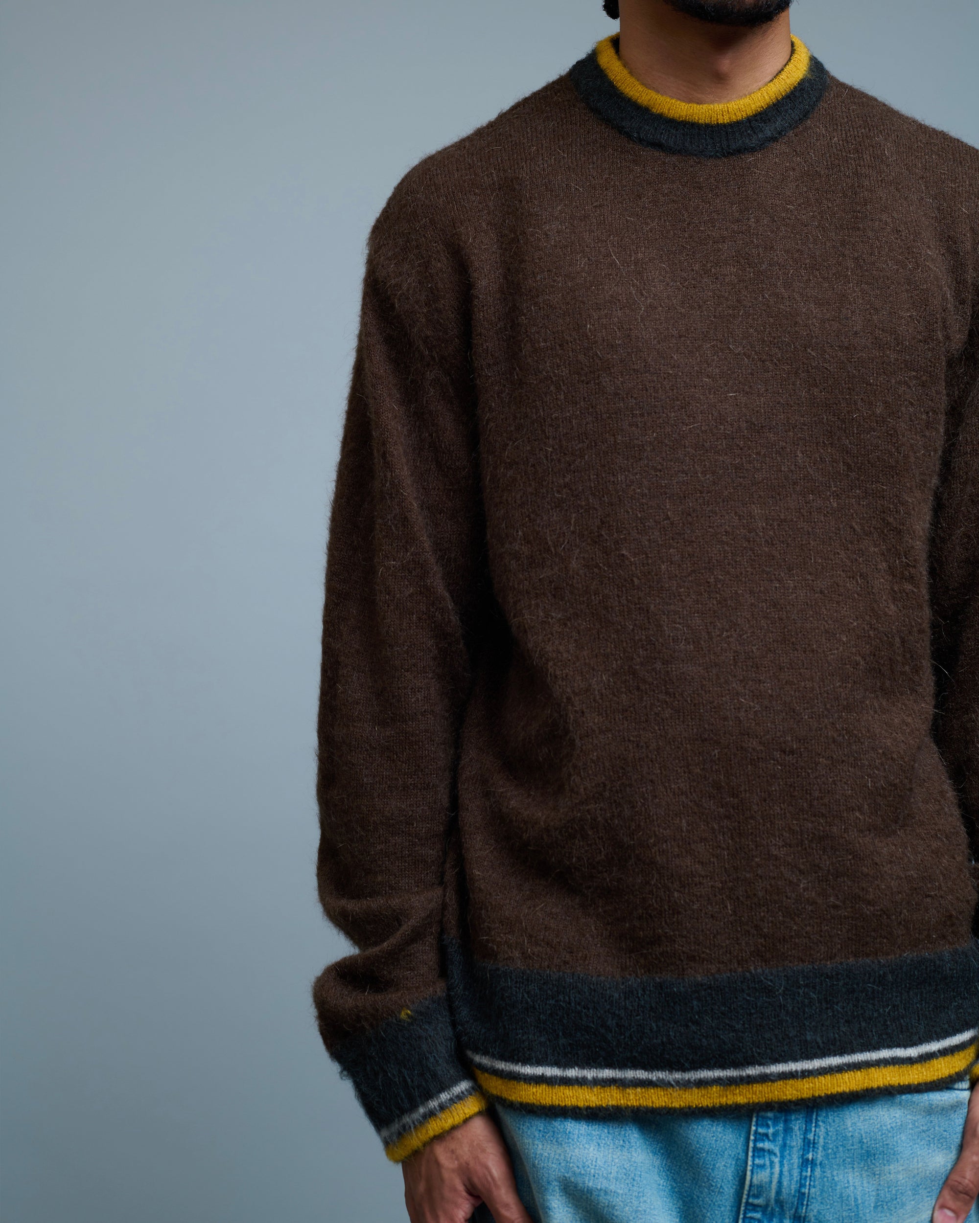 Wool Blend Knitted Collar Jumper