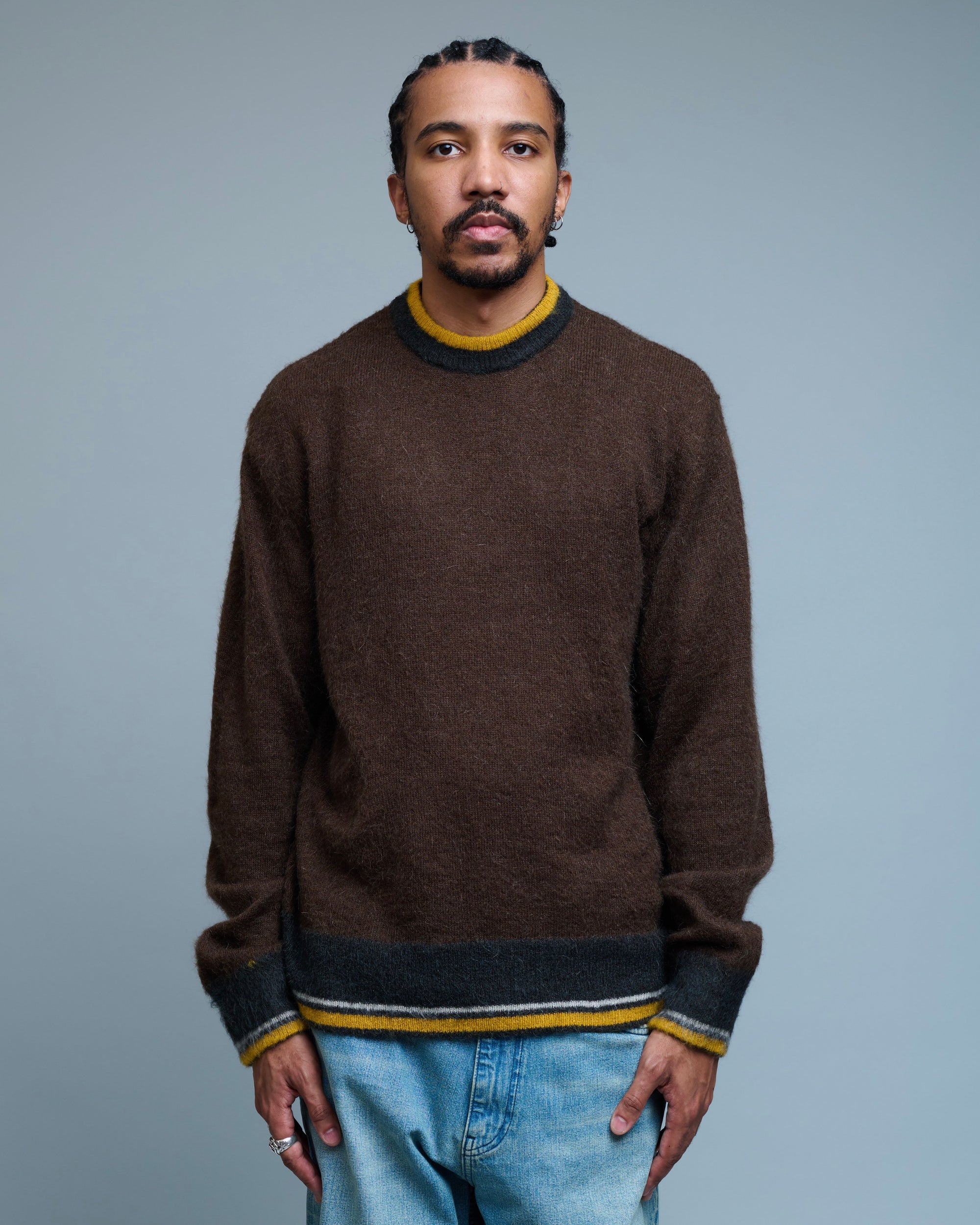 Wool Blend Knitted Collar Jumper