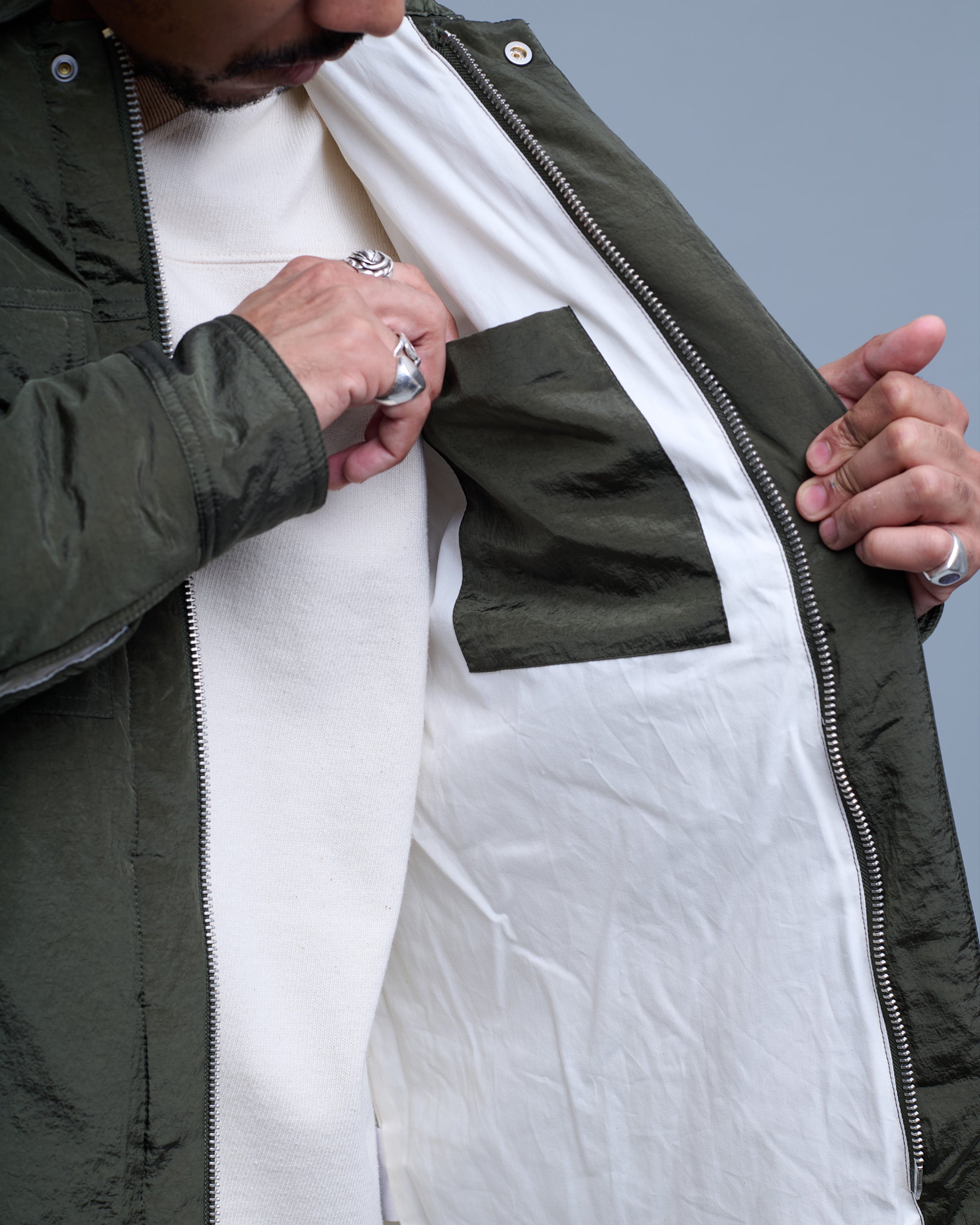 Nylon Padded Overshirt