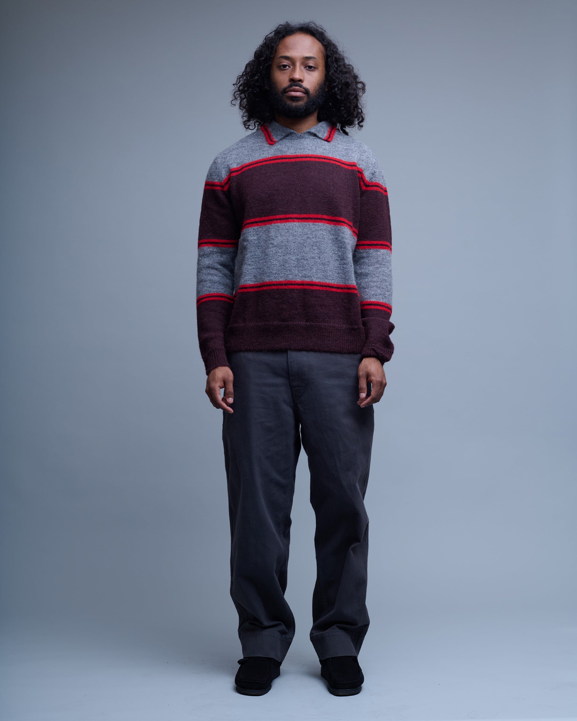 Helton Striped Knit Polo