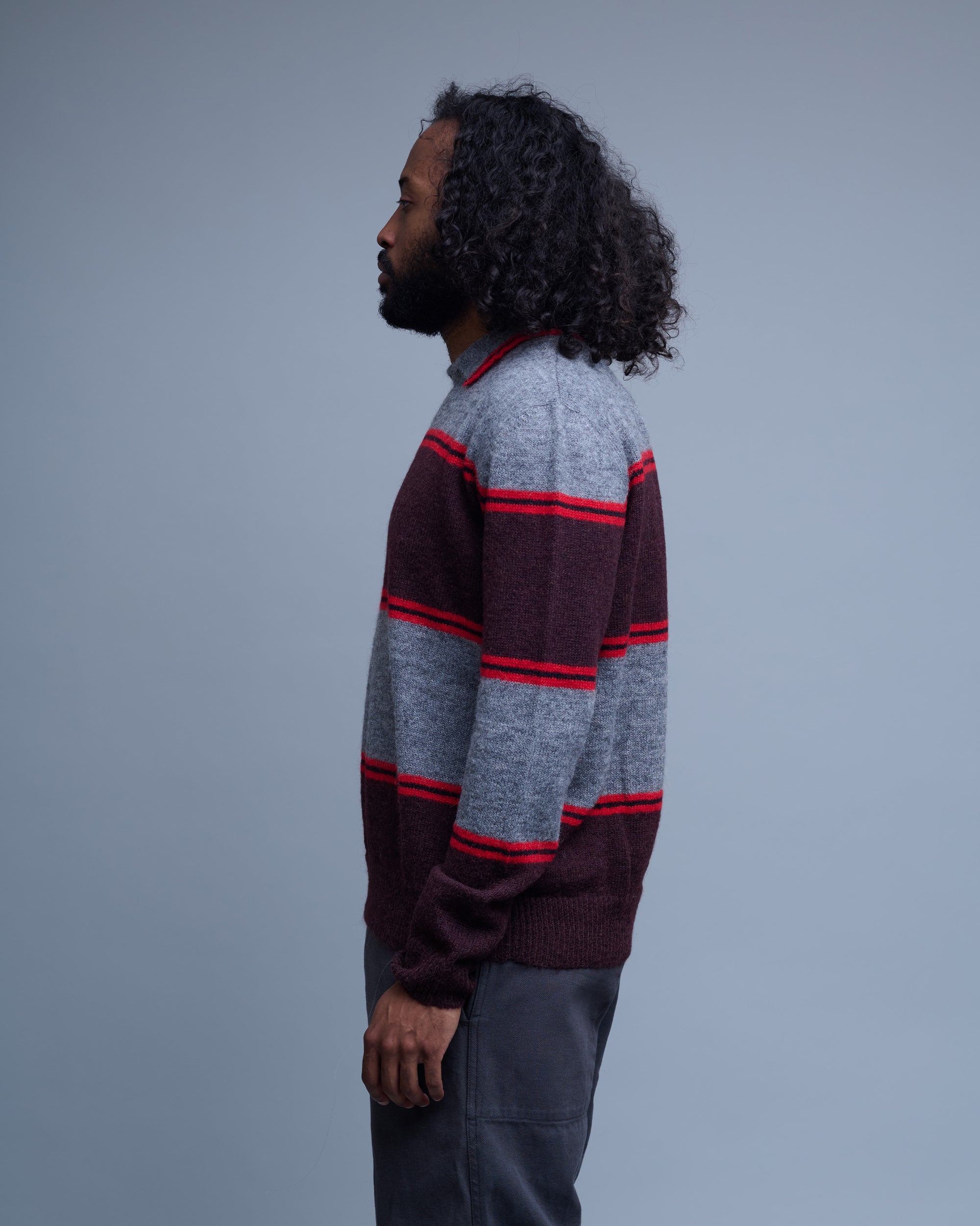 Helton Striped Knit Polo