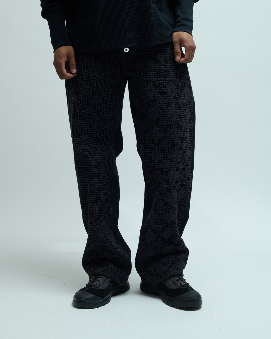 Lace Denim Jeans