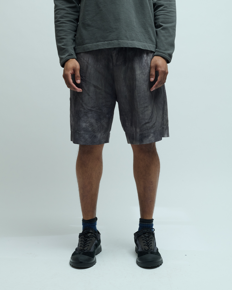 Drawstring Dyed Silk Shorts