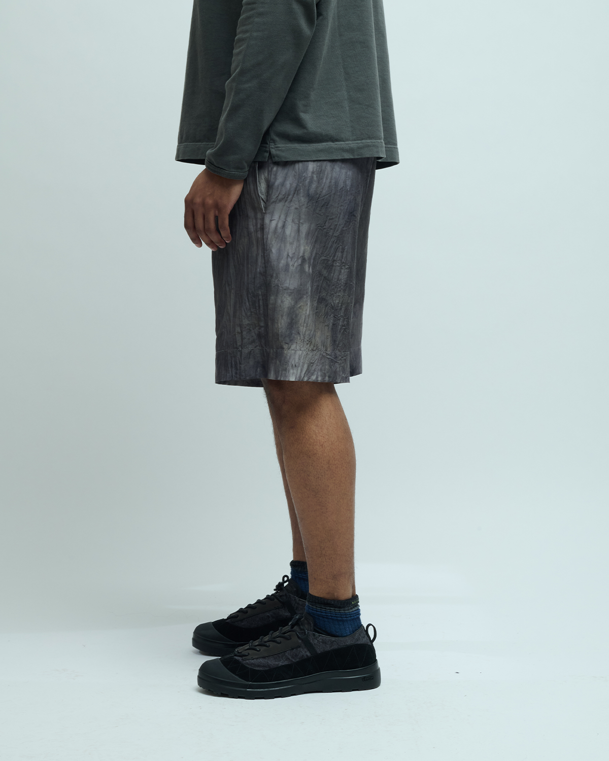 Drawstring Dyed Silk Shorts
