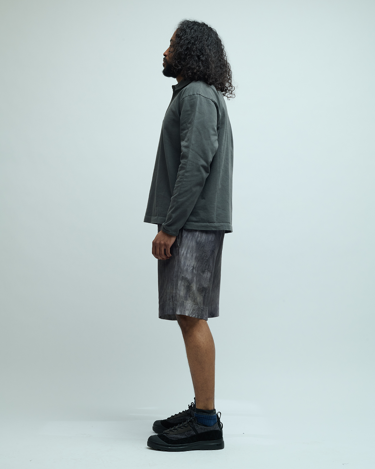 Drawstring Dyed Silk Shorts