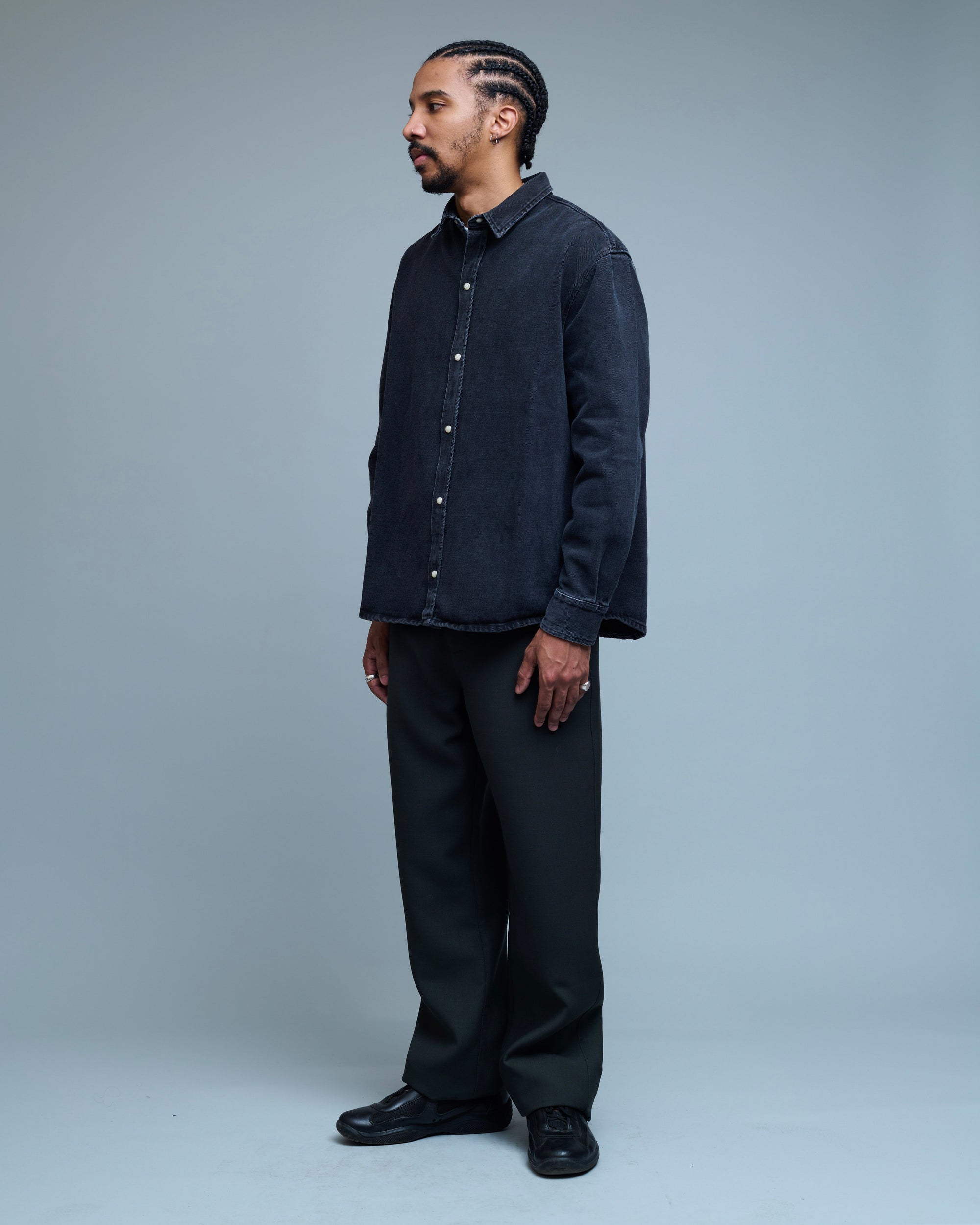 Damon Black Denim Shirt